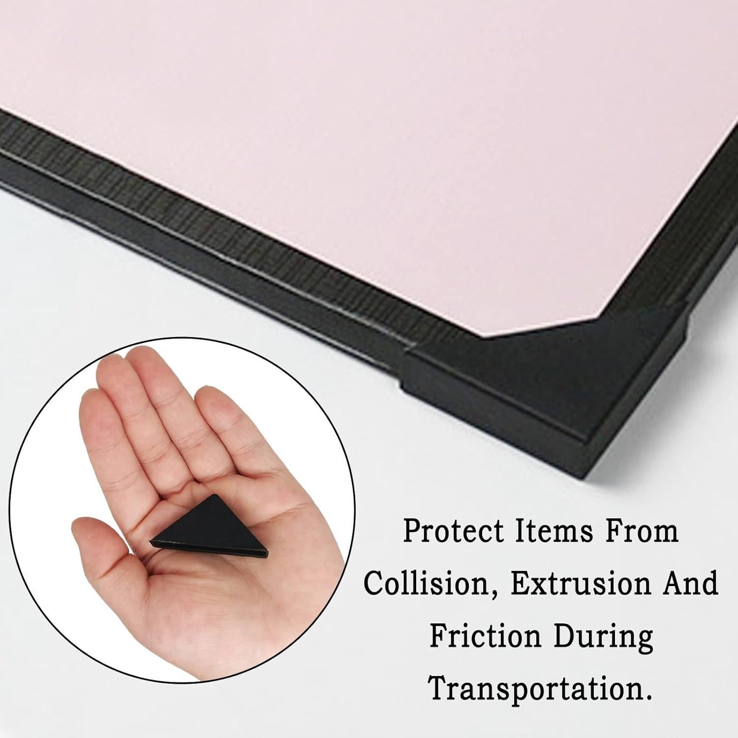 Protectores de Esquina de Plástico ERDANER 40pcs 32mm Negro