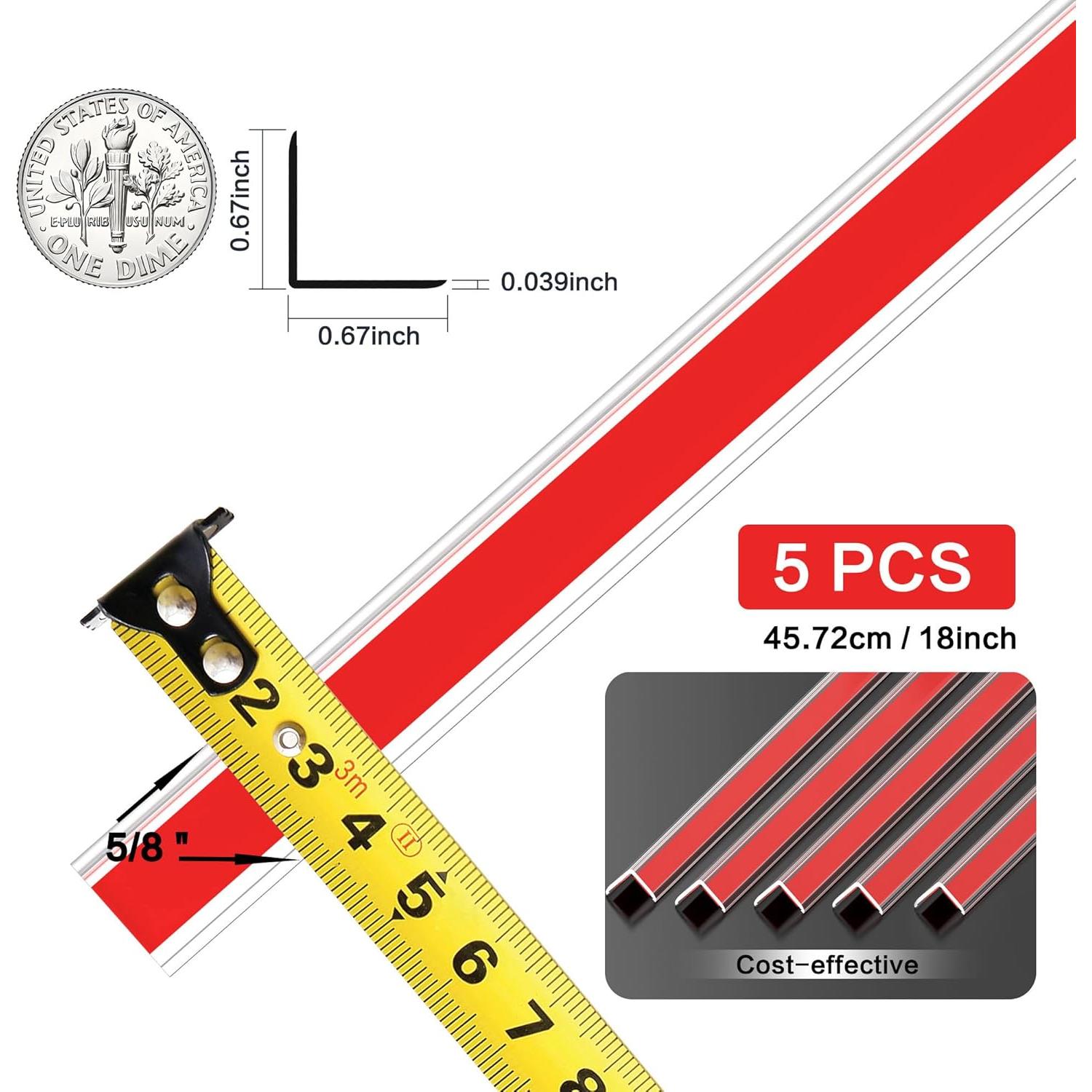 Protectores de Esquinas de Pared Monoid Transparentes - 5 Piezas