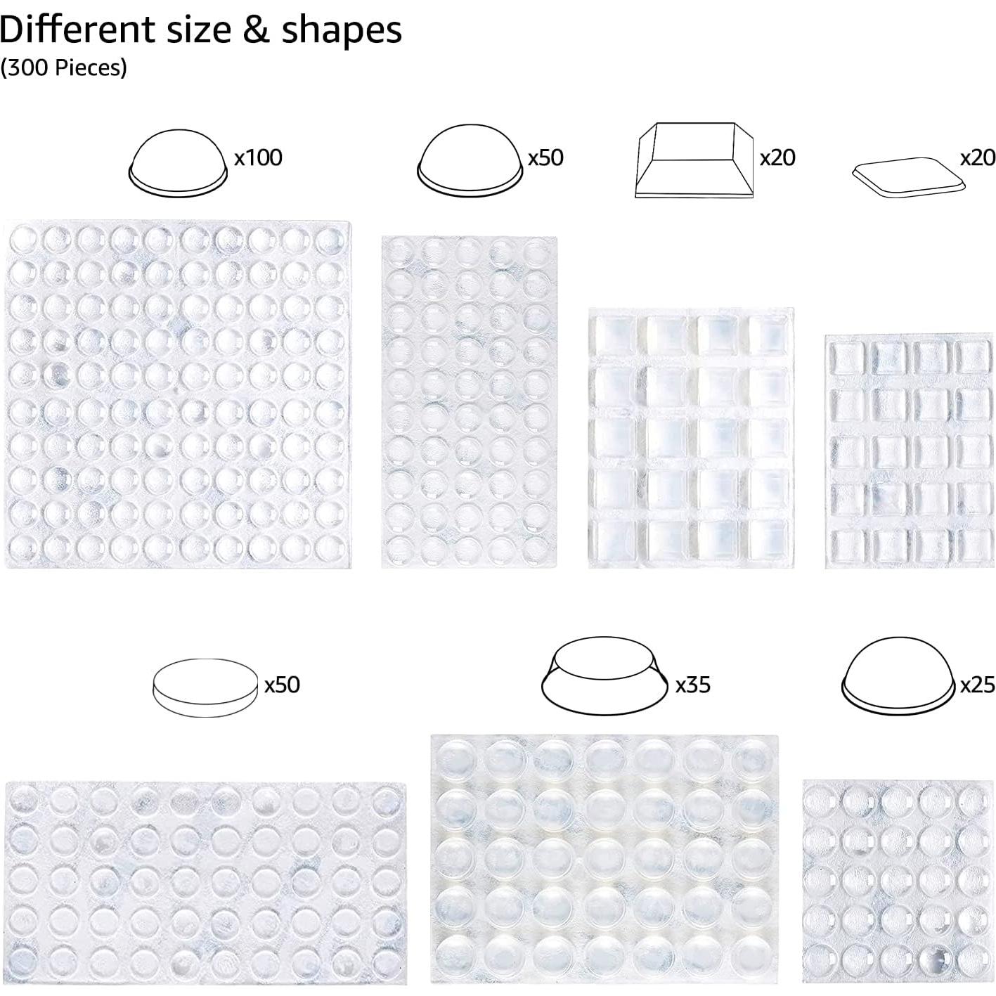 Bumpers Adhesivos Transparentes Amazon Basics - 300 Piezas