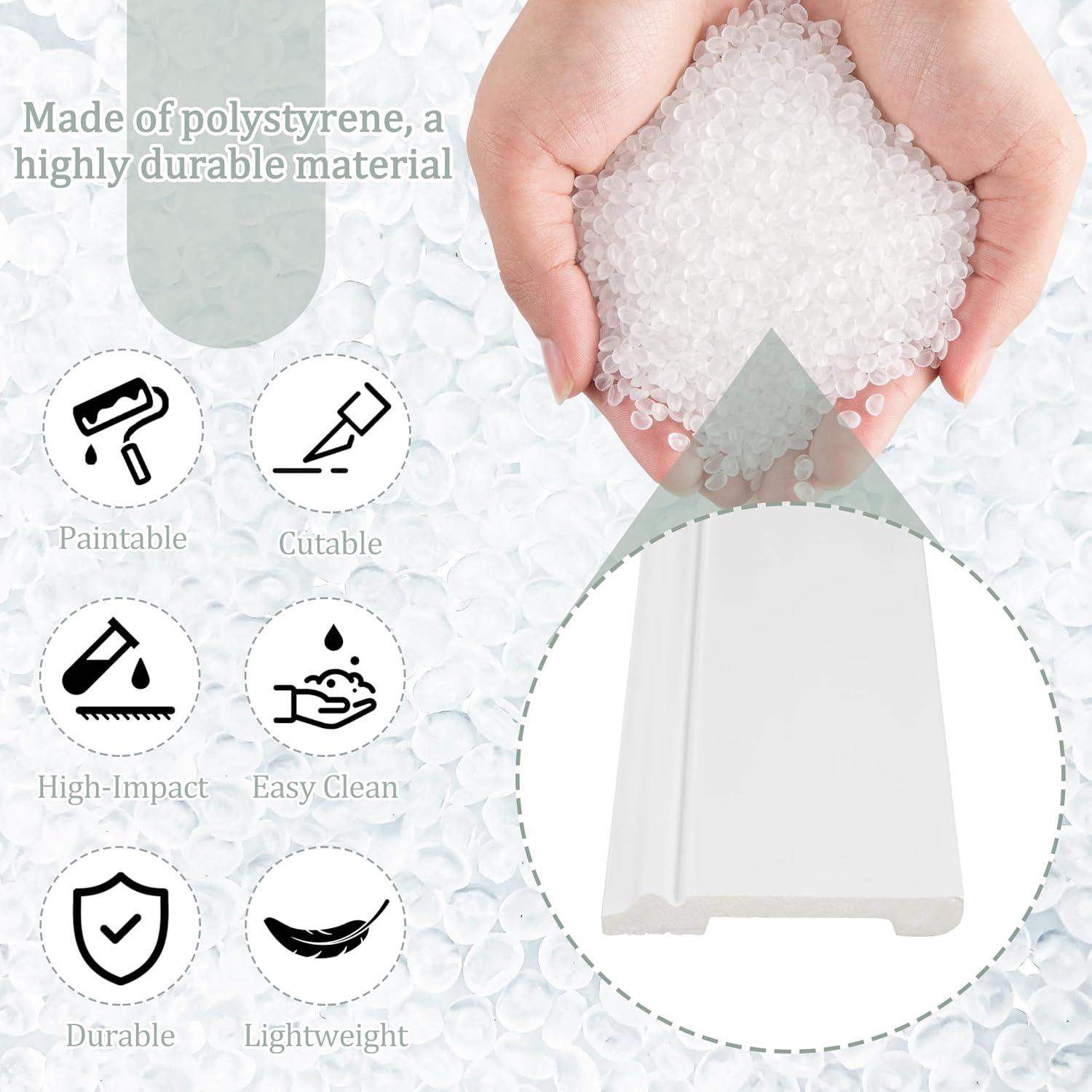 Moldura de Zócalo de Pared Sunnyglade 10 Piezas 113 x 8 cm