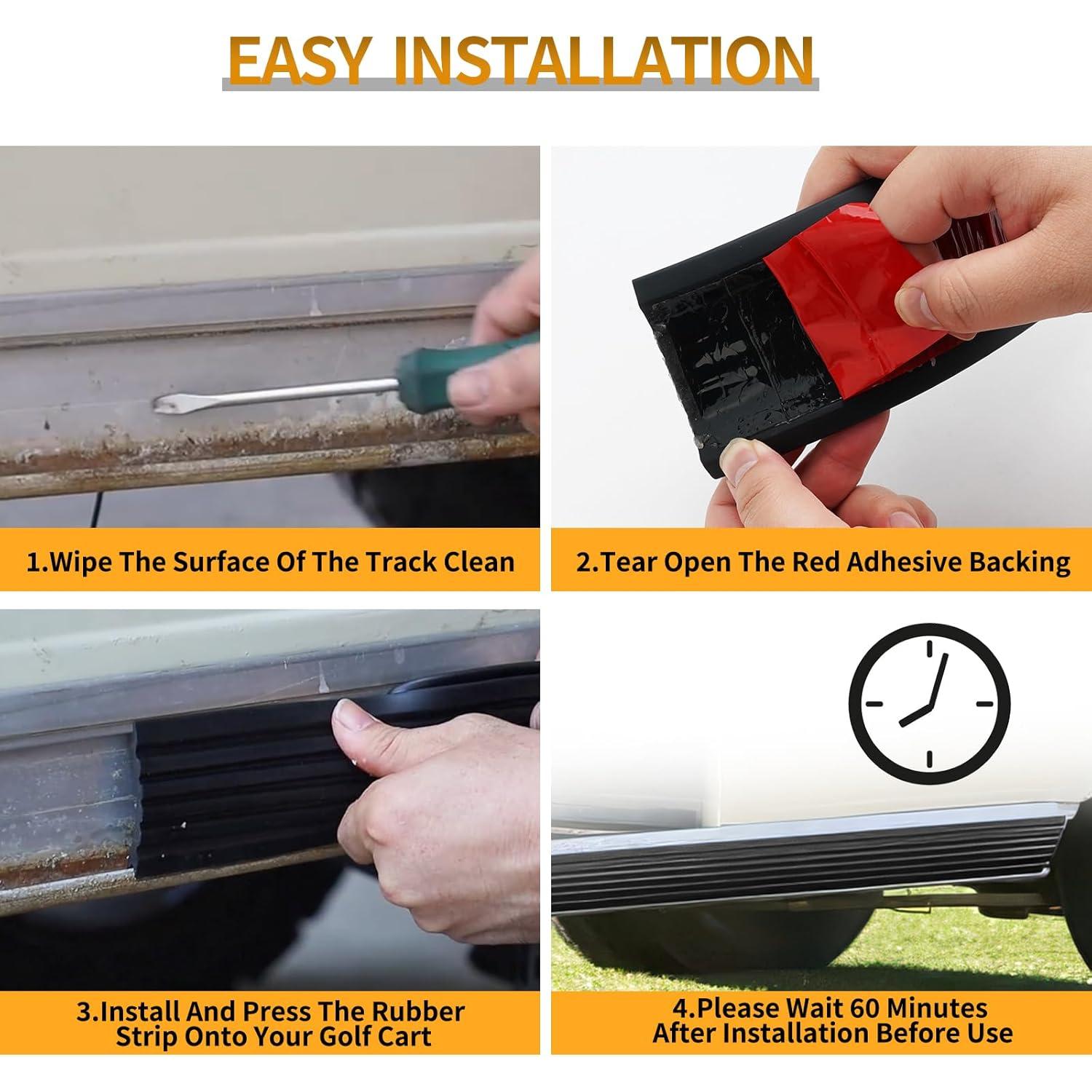 Protector de Bisel de Suelo Jerbor para Carro de Golf Club Car DS