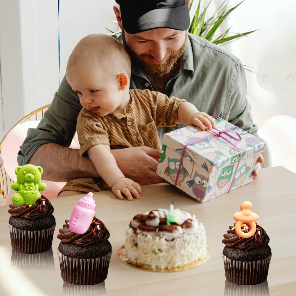 Moldes de Silicona para Baby Shower BENEKIY - 2 Piezas 3D