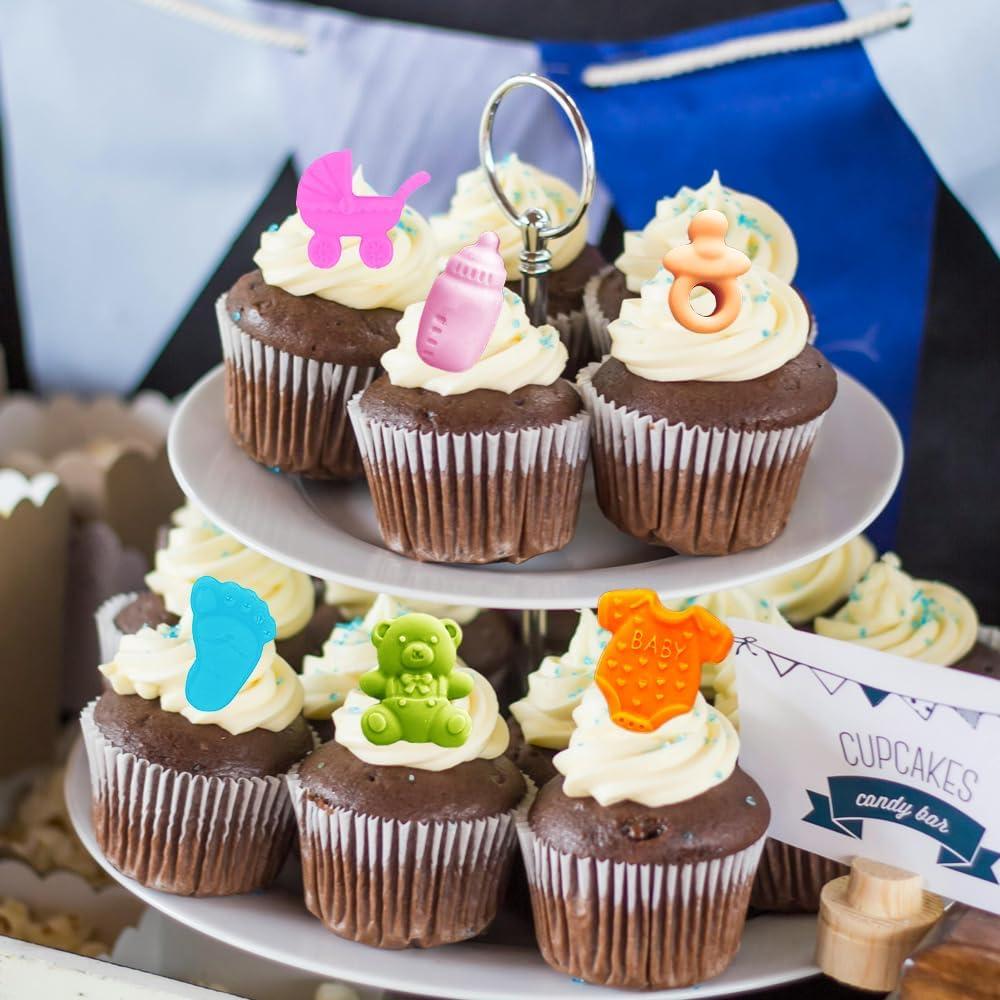 Moldes de Silicona para Baby Shower BENEKIY - 2 Piezas 3D