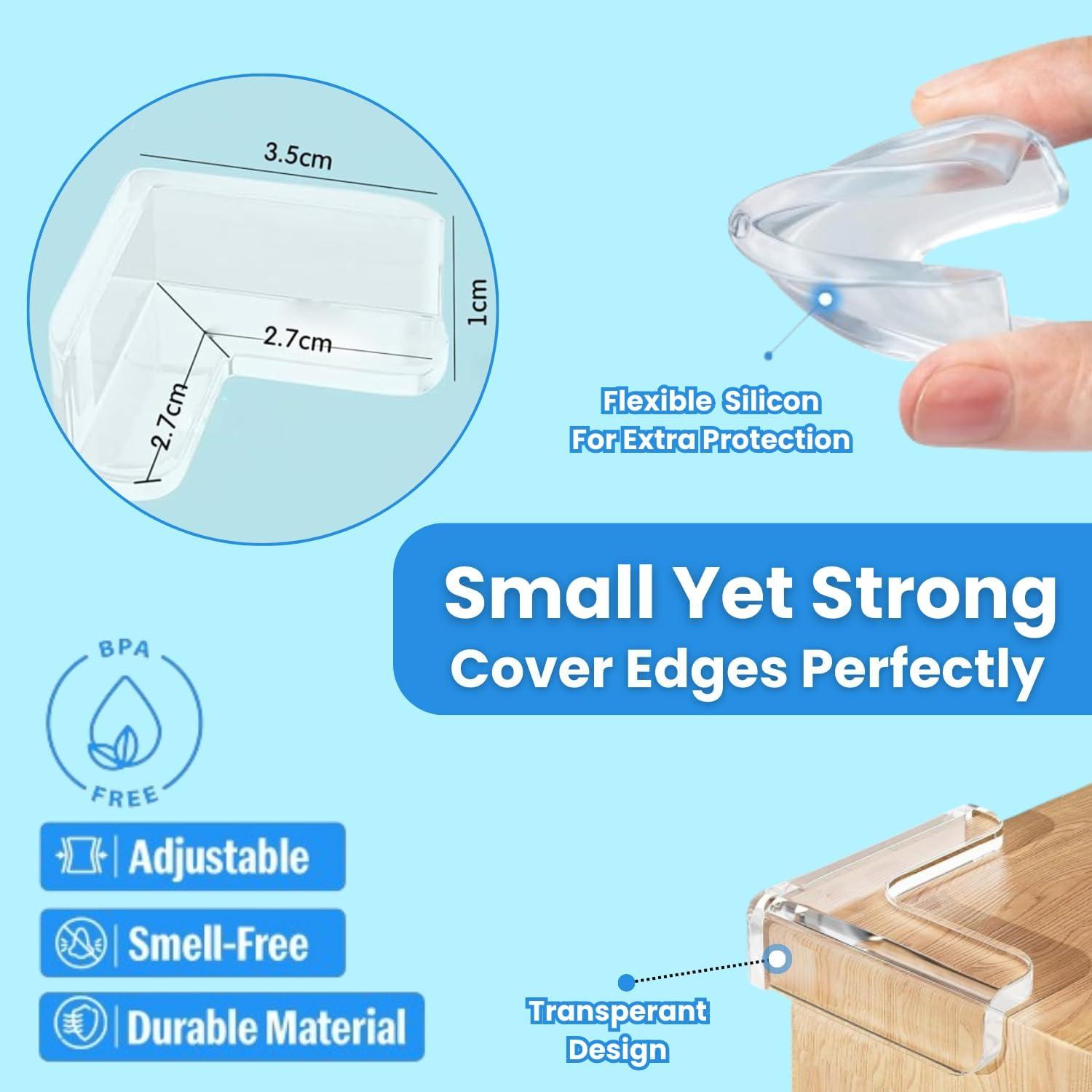 12 Protectores de Esquinas de Silicona Transparente Storite