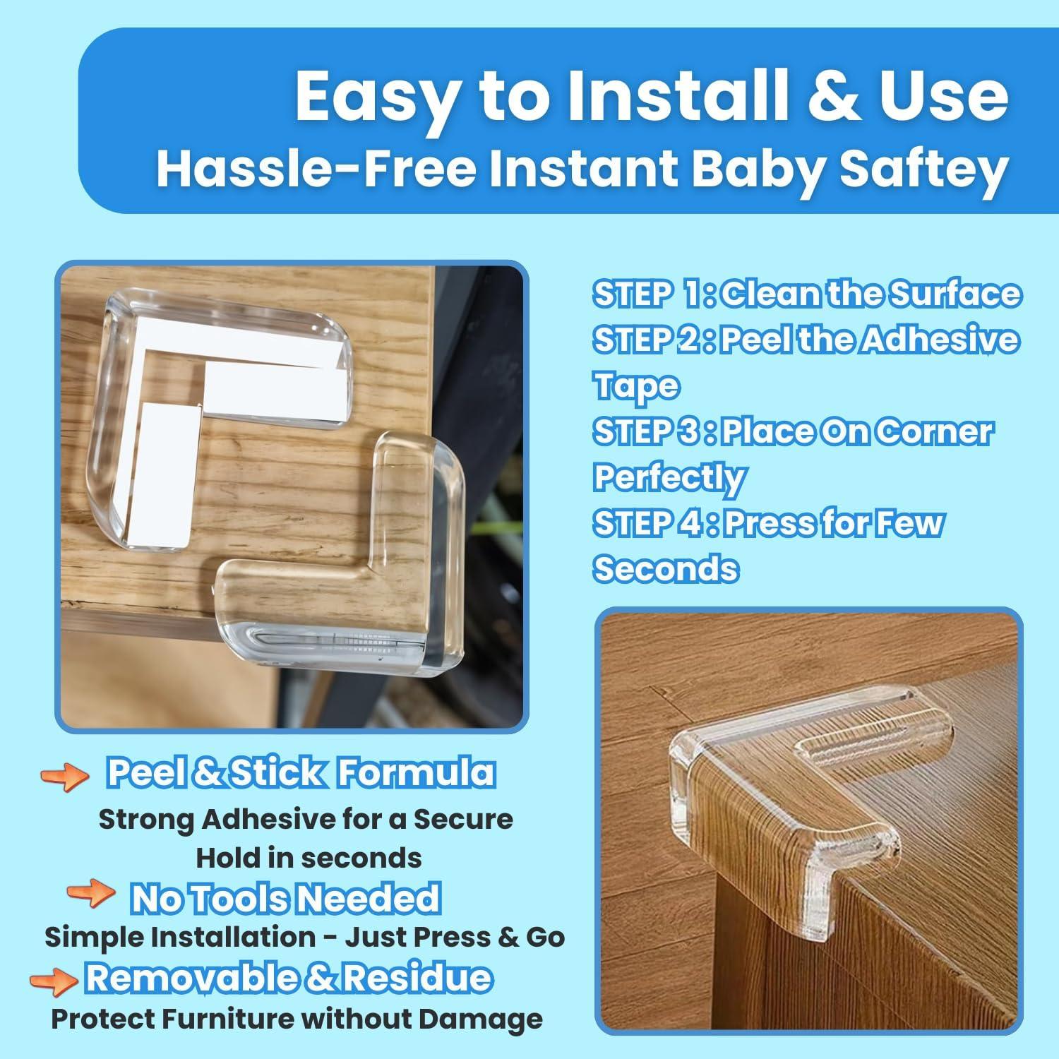 12 Protectores de Esquinas de Silicona Transparente Storite