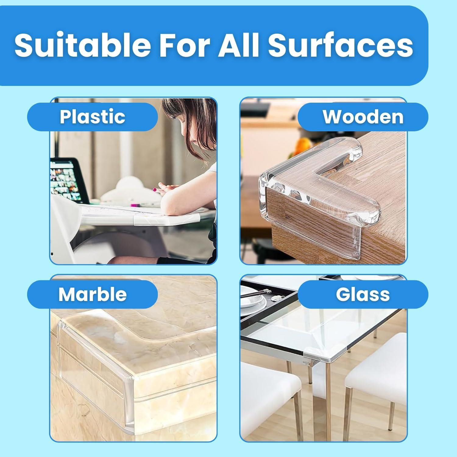 12 Protectores de Esquinas de Silicona Transparente Storite