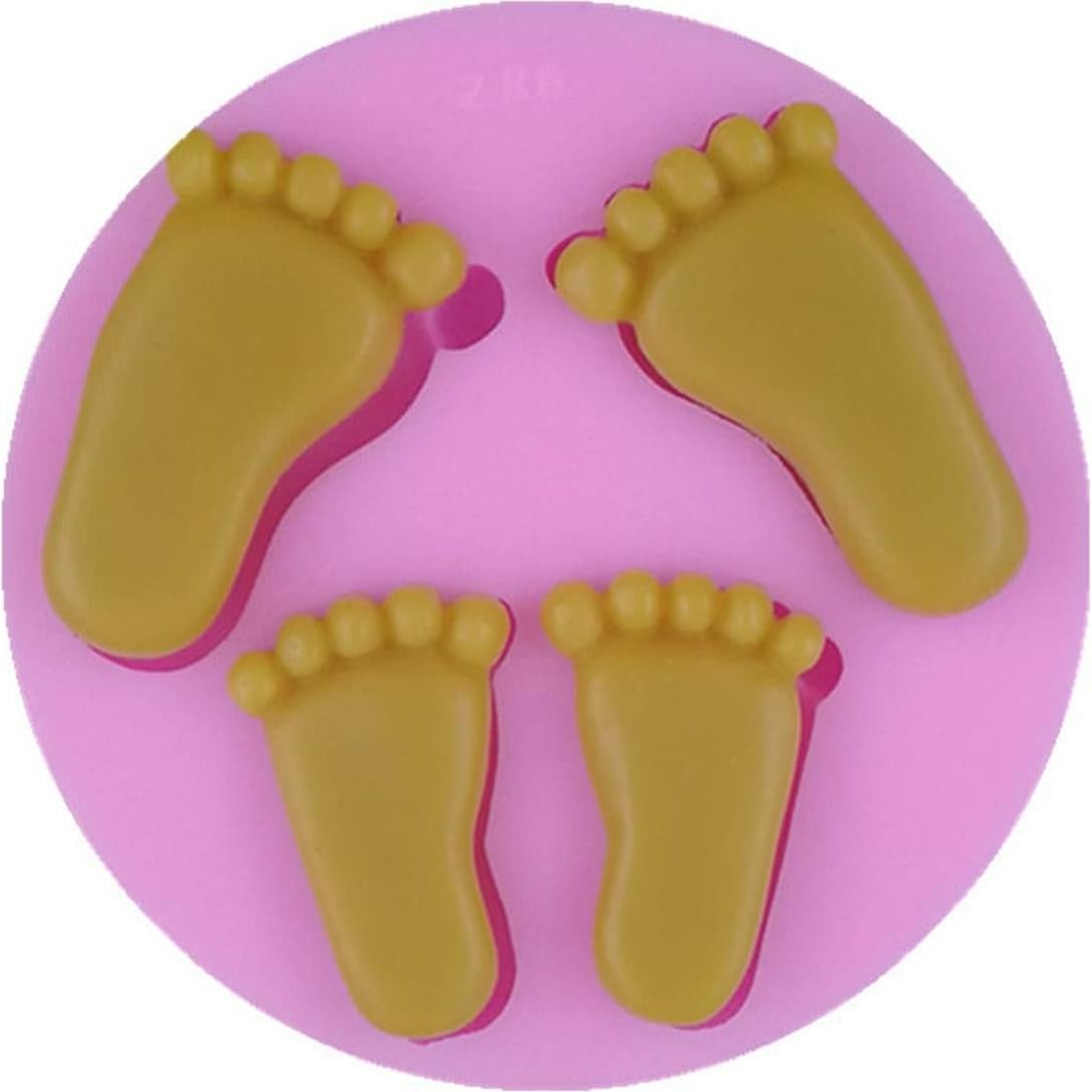Molde de Silicona para Huellas de Bebé LHGOGO 9.5x9.5cm