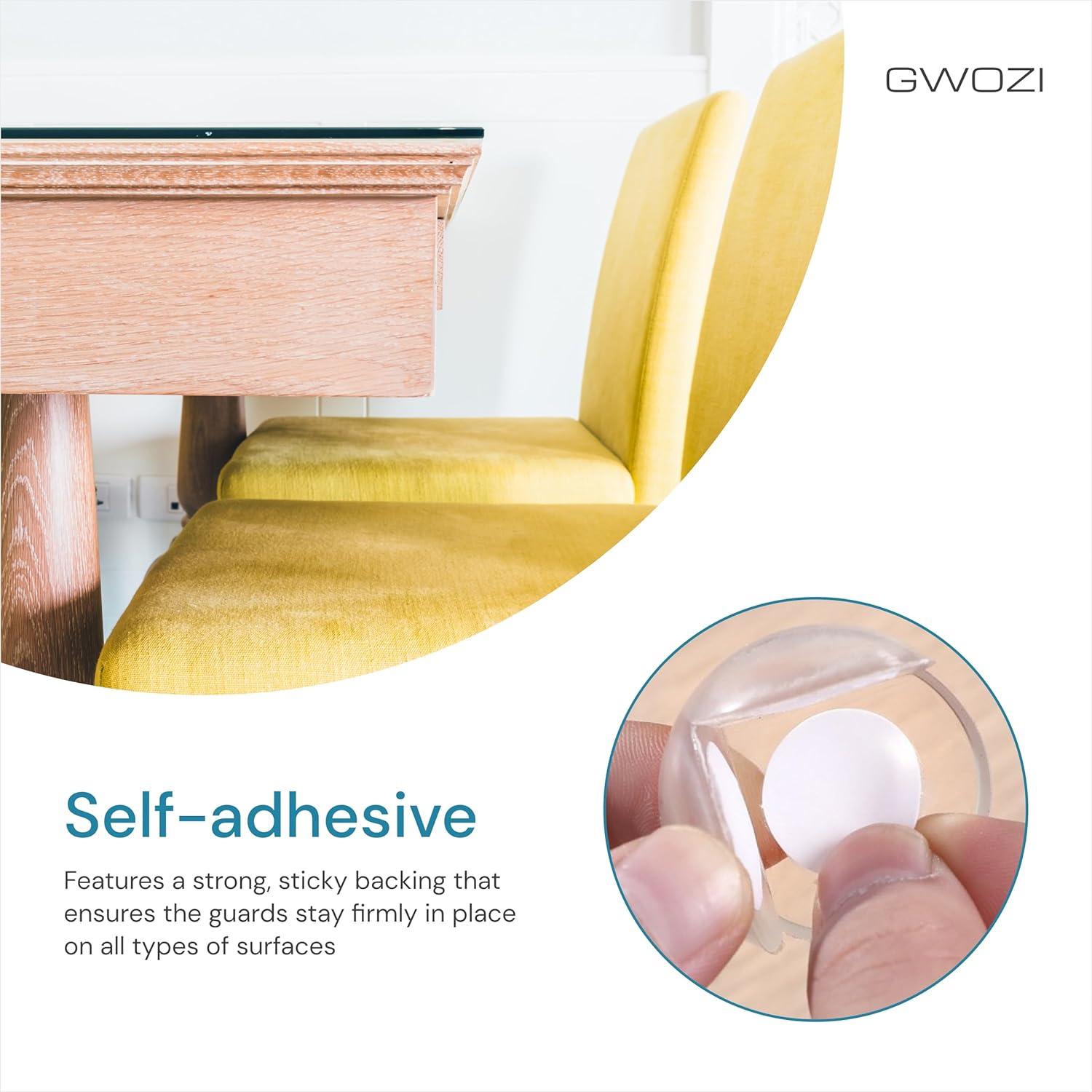 Protectores de Esquinas de Silicona GWOZI - 16 Pcs Transparentes