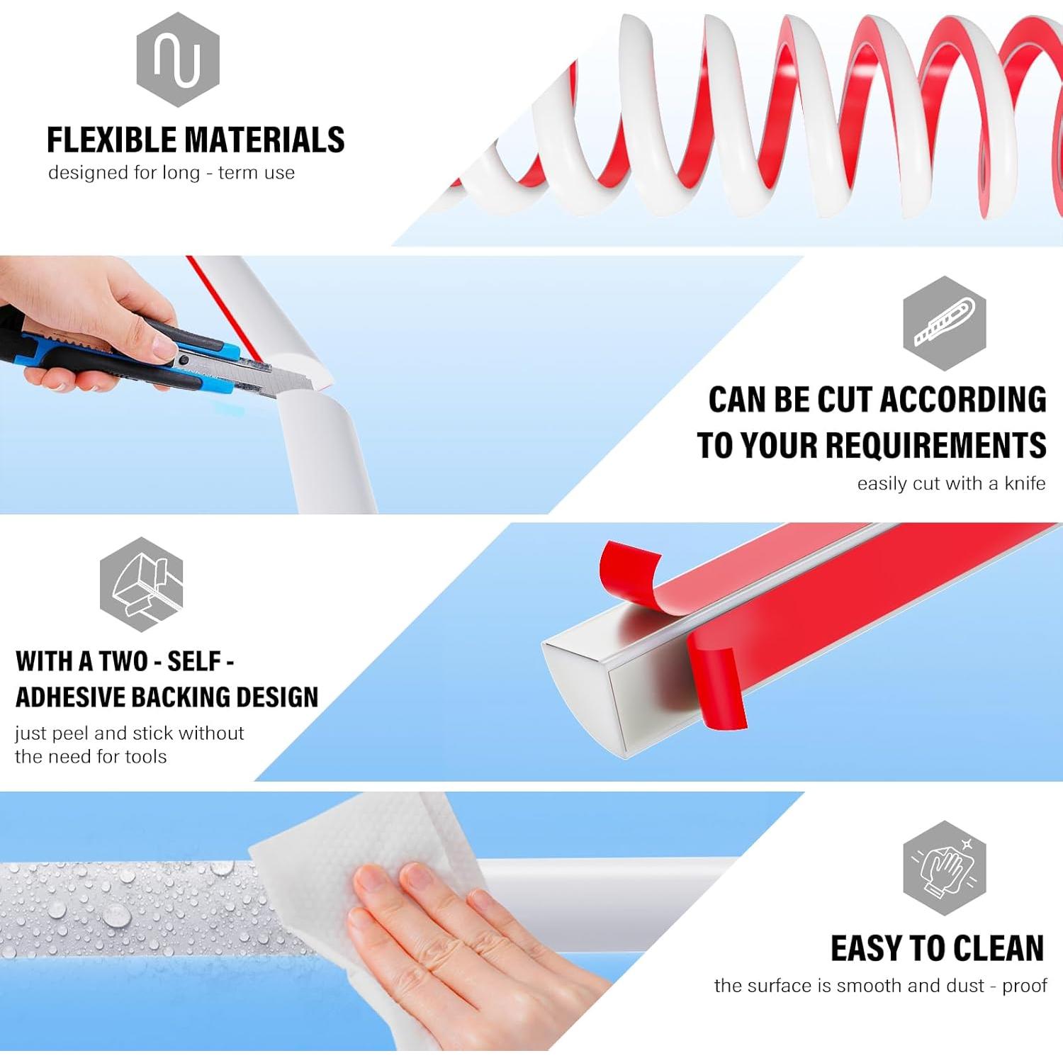 Moldura Flexible Cuarto Redondo HJMJY 99 cm Autoadhesiva