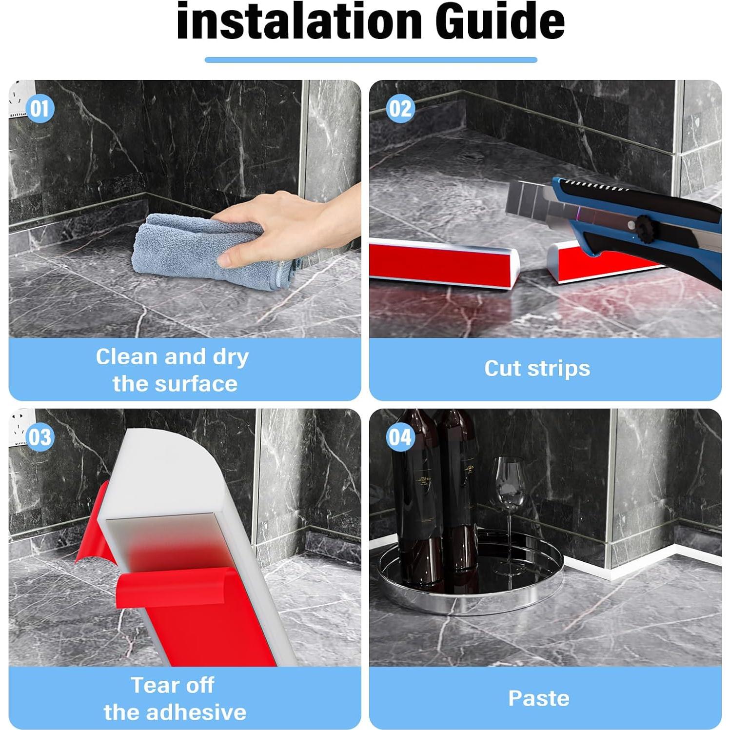 Moldura Flexible Cuarto Redondo HJMJY 99 cm Autoadhesiva