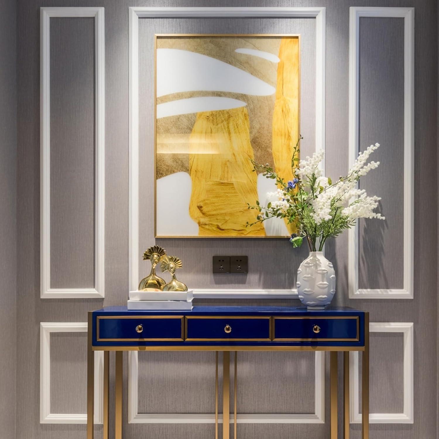 Moldura Autoadhesiva TPE Lunghaa 2.99 m x 3.2 cm Blanca