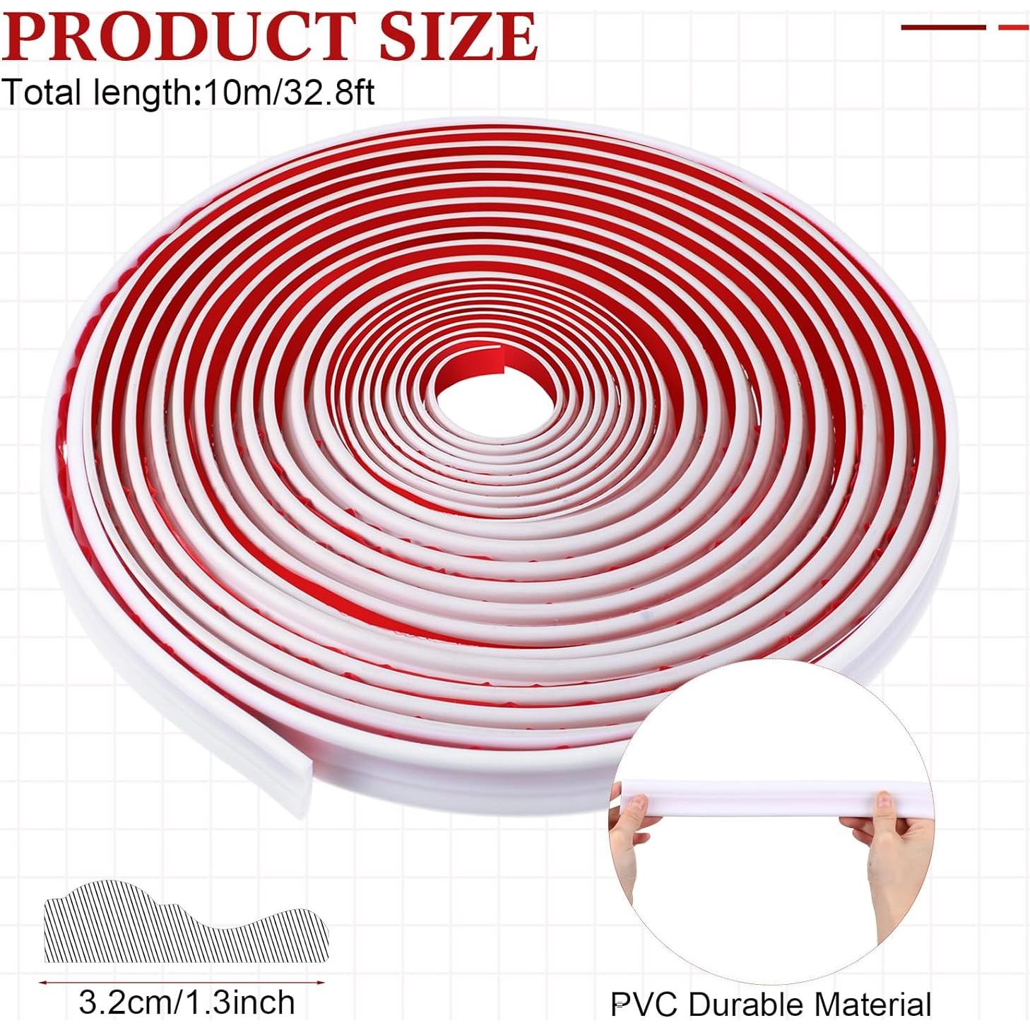 Moldura Autoadhesiva Flexible Innconee 10 m x 3.2 cm Blanca