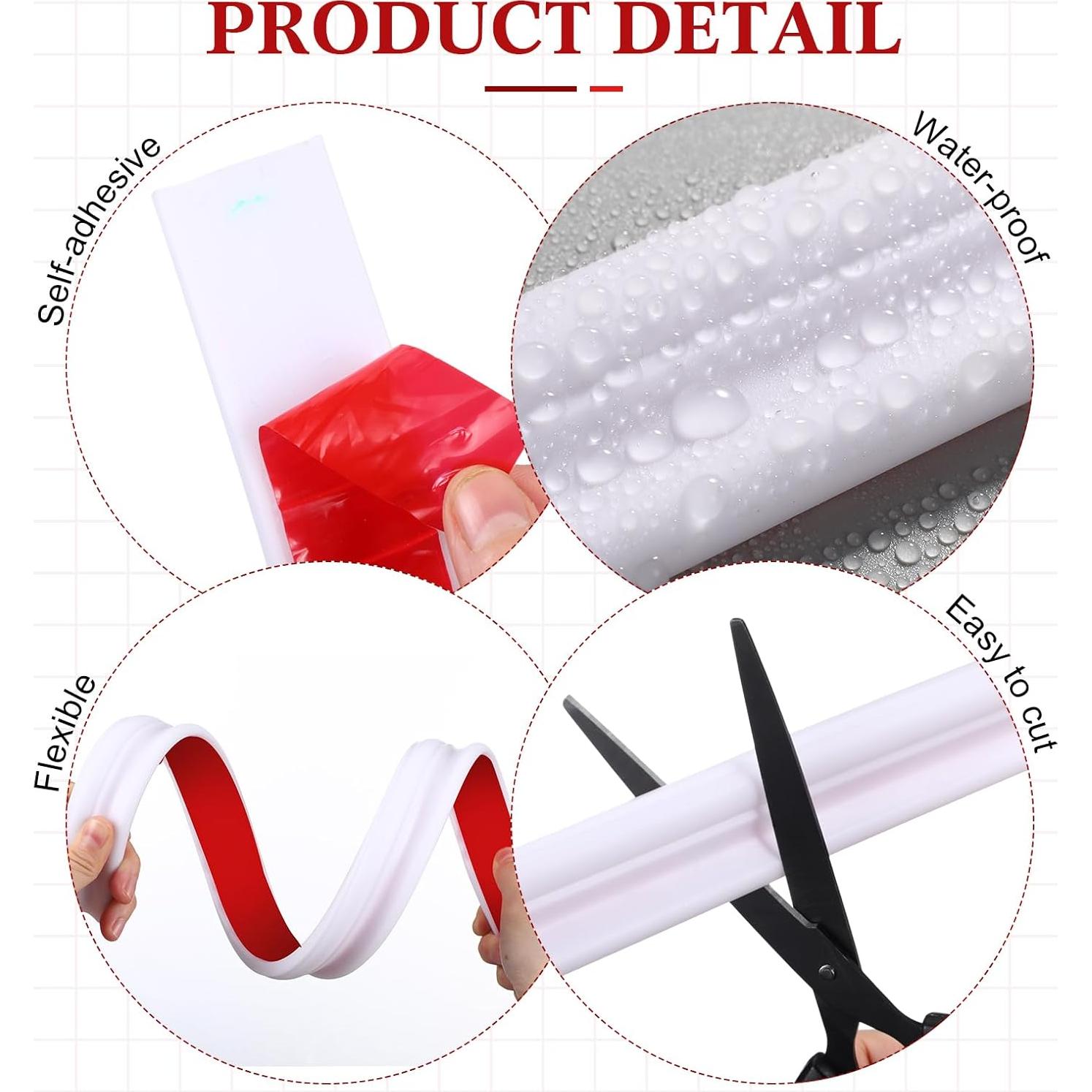 Moldura Autoadhesiva Flexible Innconee 10 m x 3.2 cm Blanca