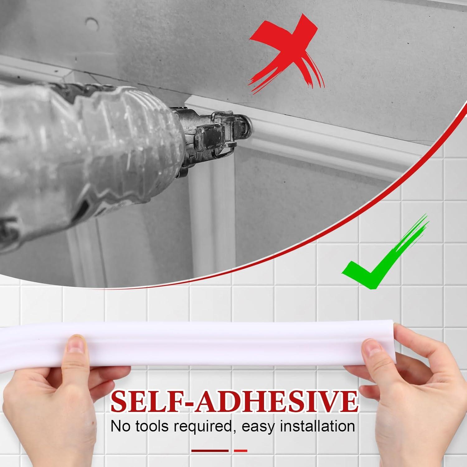 Moldura Autoadhesiva Flexible Innconee 10 m x 3.2 cm Blanca