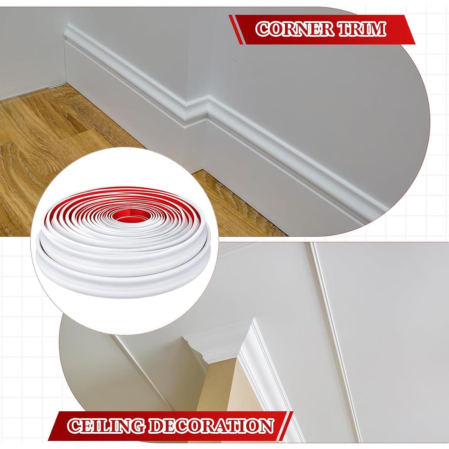 Moldura Autoadhesiva Flexible Innconee 10 m x 3.2 cm Blanca