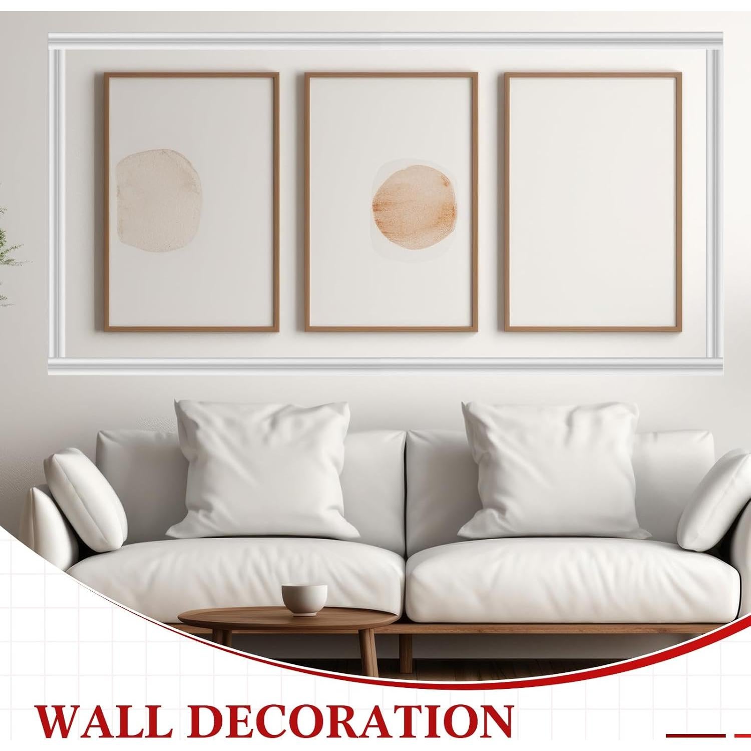 Moldura Autoadhesiva Flexible Innconee 10 m x 3.2 cm Blanca