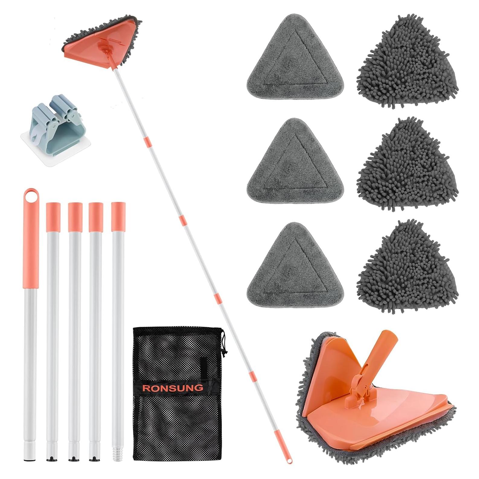 Mopa Triangular Limpiadora RONSUNG 208 cm con 6 Almohadillas