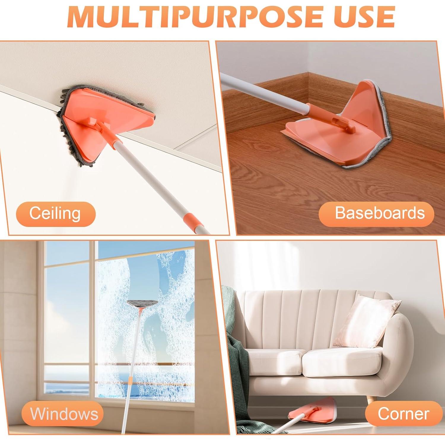 Mopa Triangular Limpiadora RONSUNG 208 cm con 6 Almohadillas