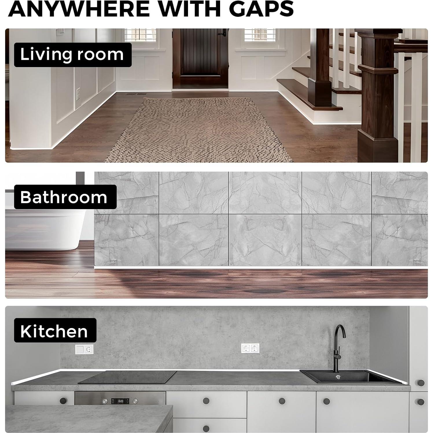 Moldura Flexible Autoadhesiva MEILANHUI 10m Blanca