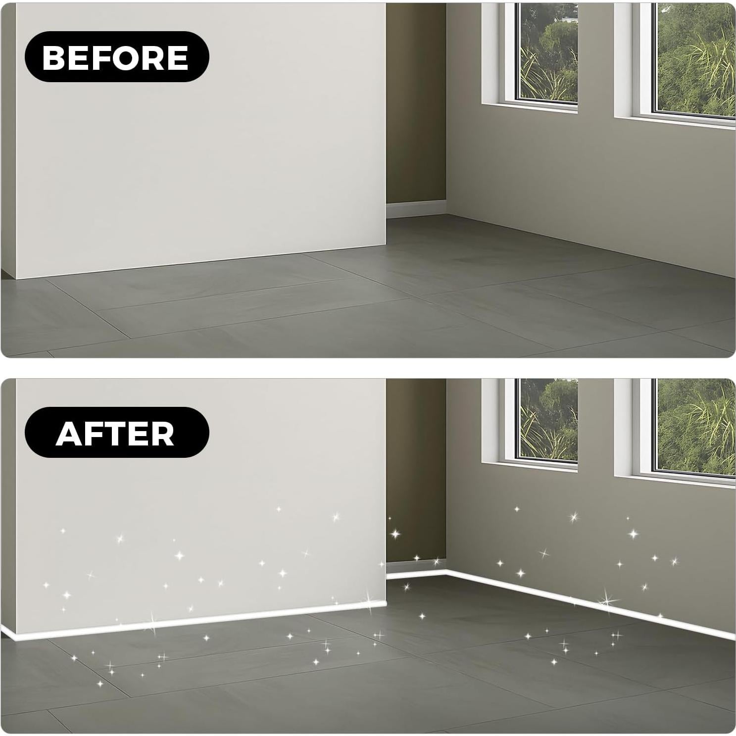 Moldura Flexible Autoadhesiva MEILANHUI 10m Blanca