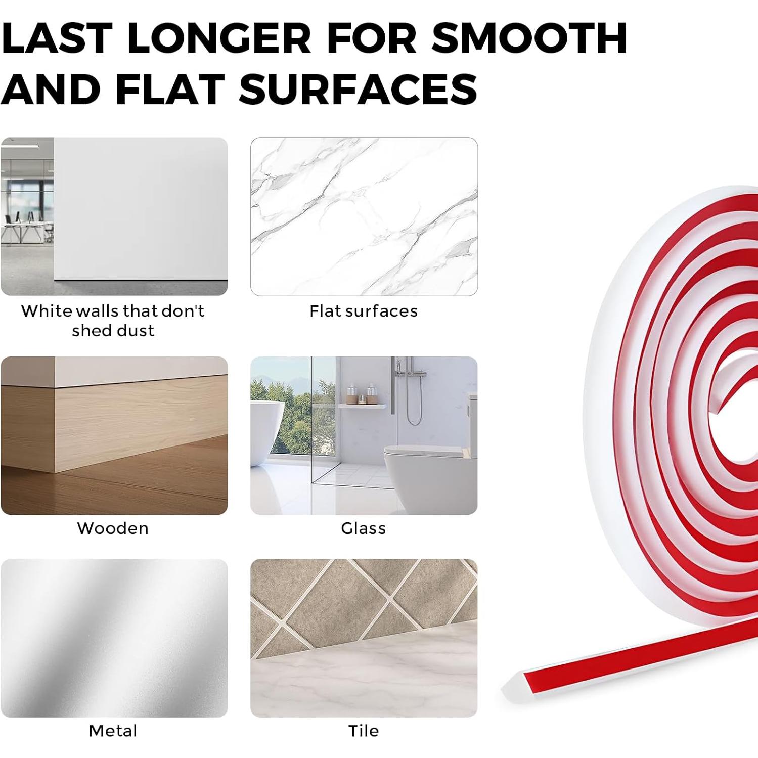 Moldura Flexible Autoadhesiva MEILANHUI 10m Blanca