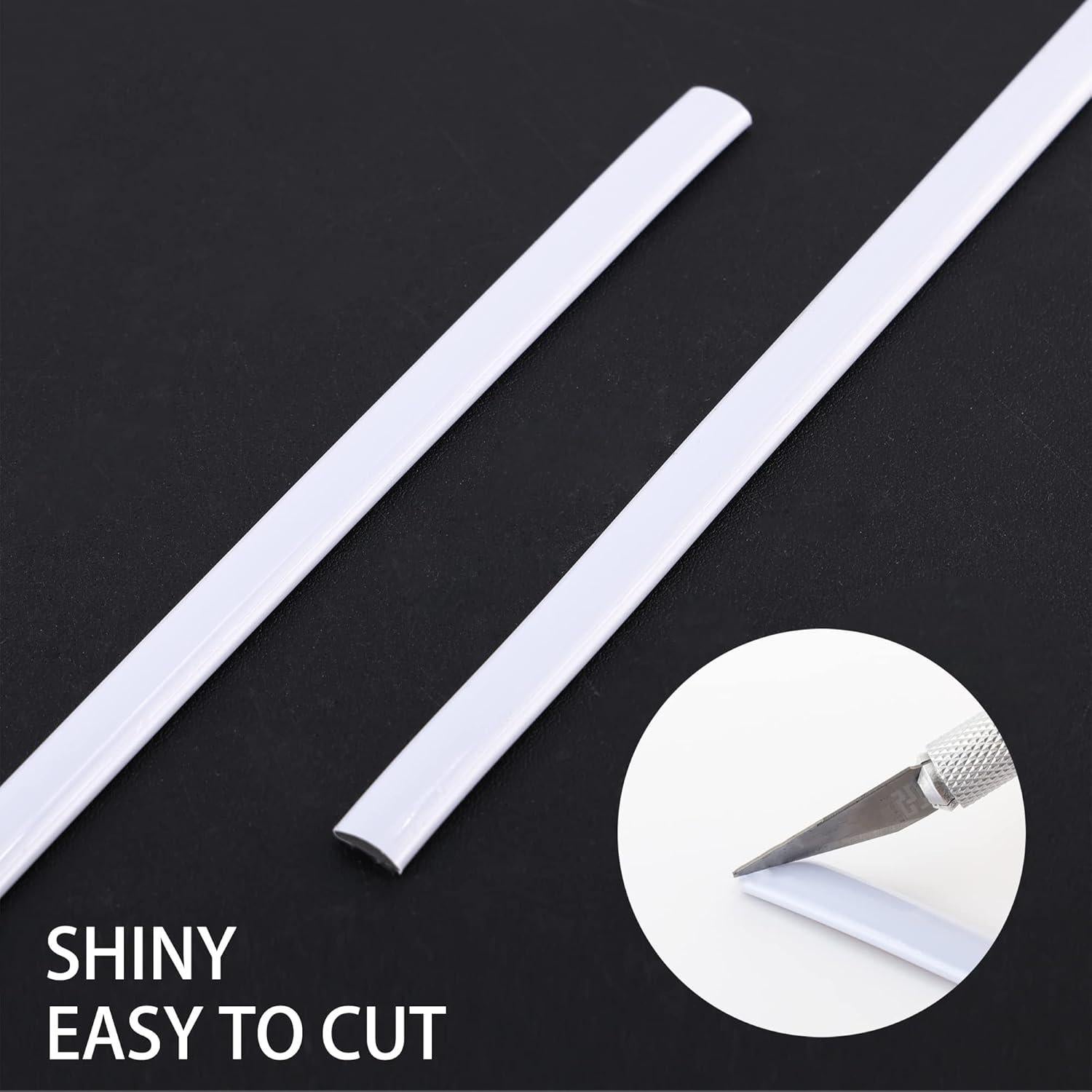 Moldura Autoadhesiva Trimold 10m x 8mm PVC Blanco Brillante