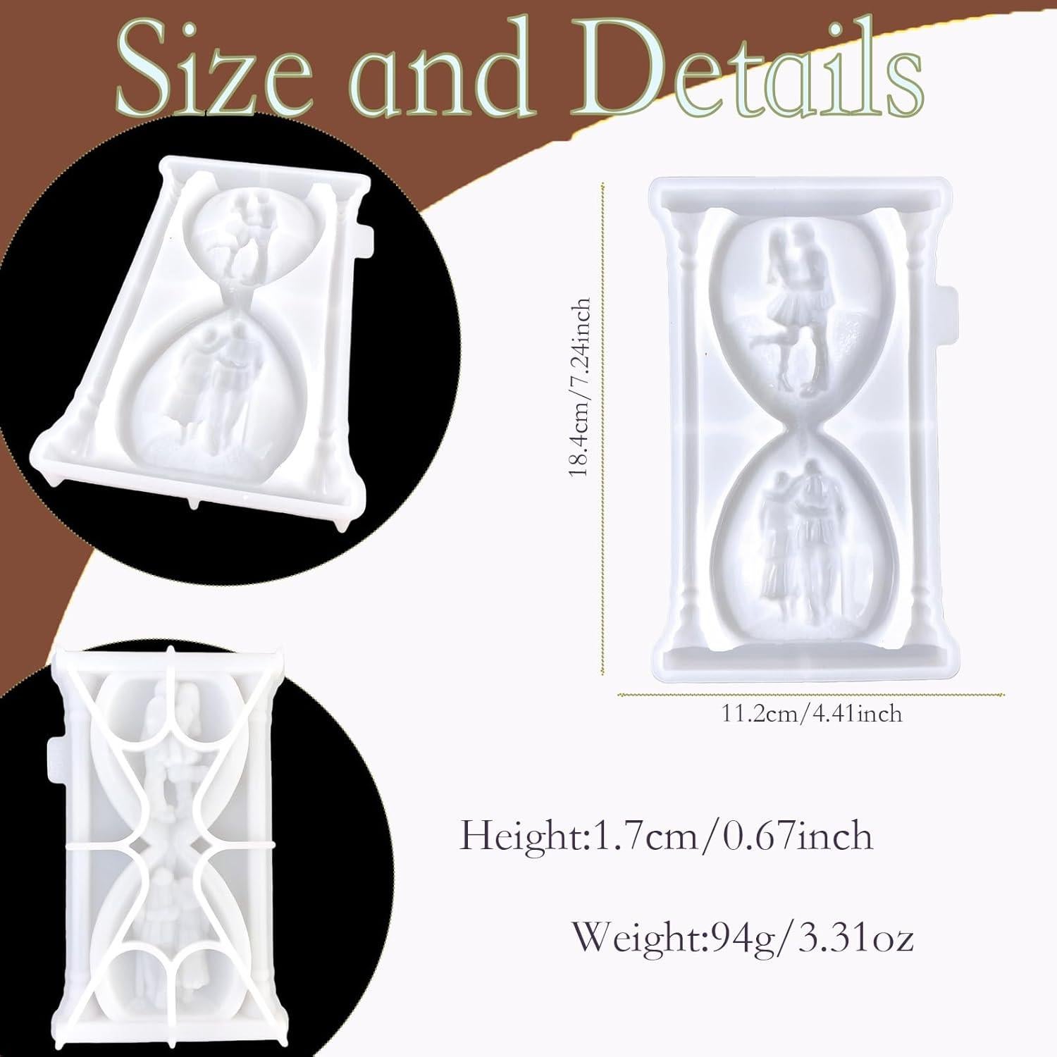 Molde de Silicona Reloj de Arena XYQHOAC 11.2x18.4cm