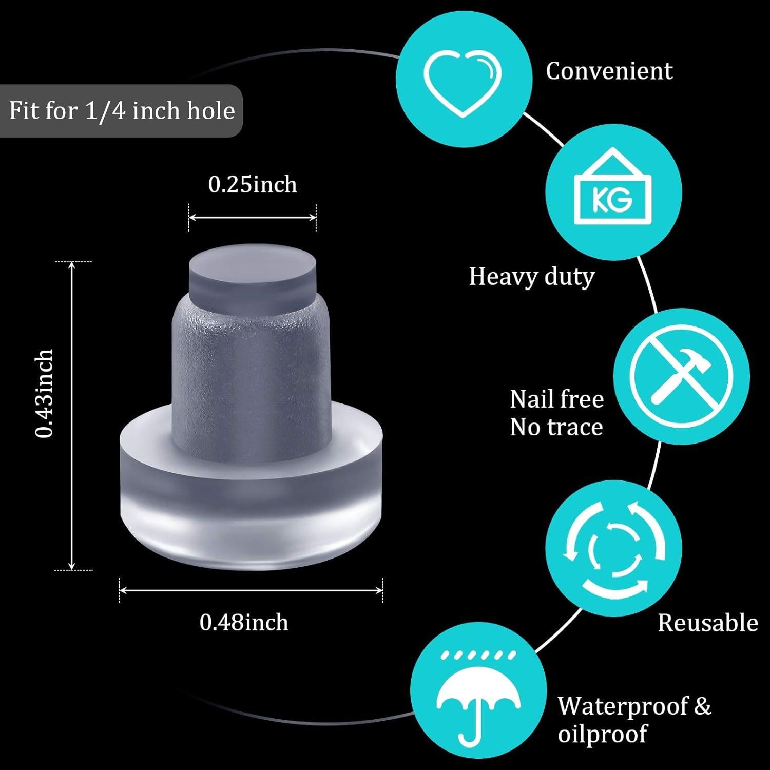 Topes de Vidrio para Mesa Jetec 50 Pcs Almohadillas Antideslizantes