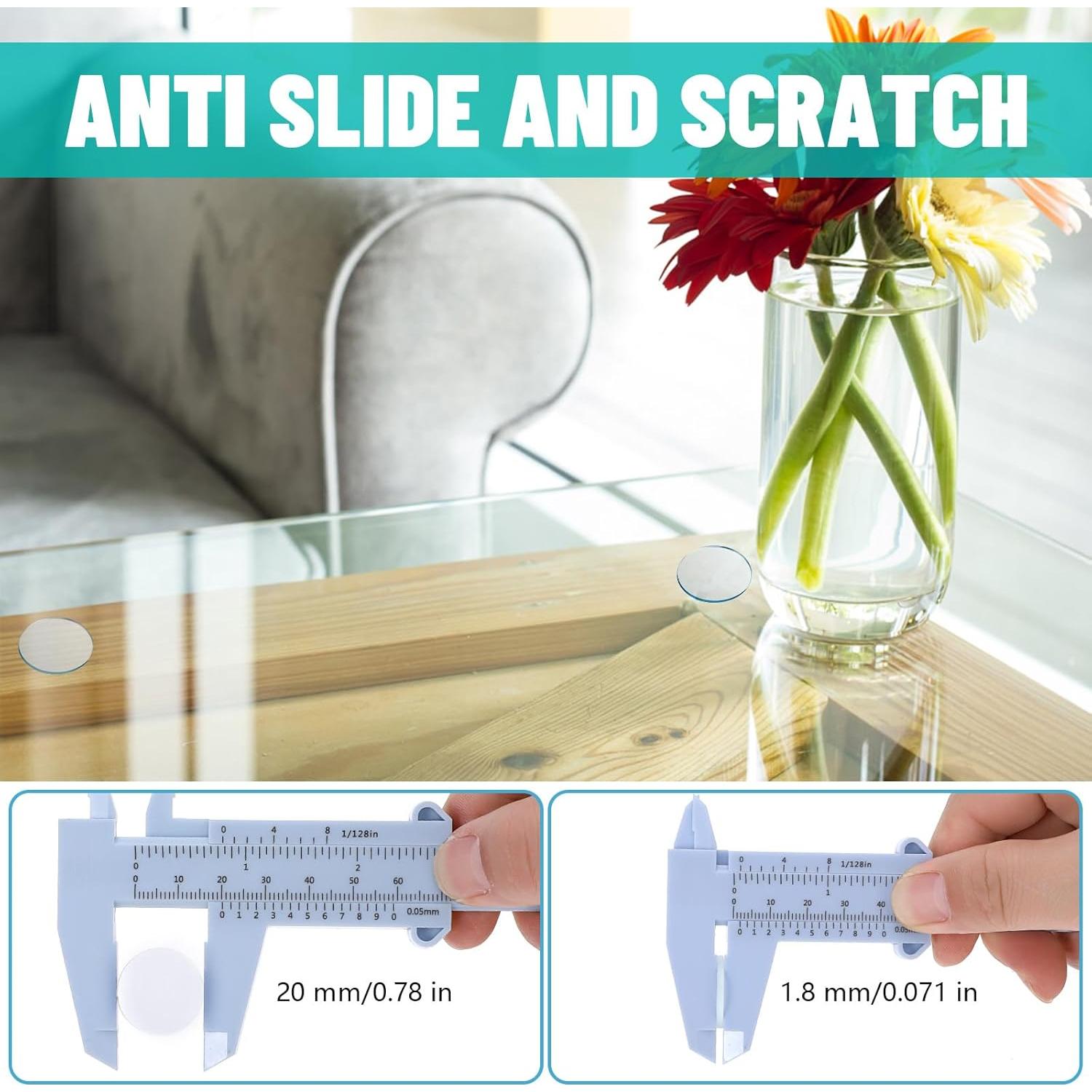 30 Almohadillas Antideslizantes Transparentes Abeillo 20mm