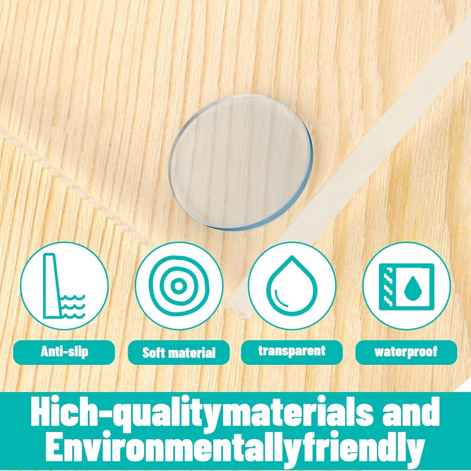 30 Almohadillas Antideslizantes Transparentes Abeillo 20mm