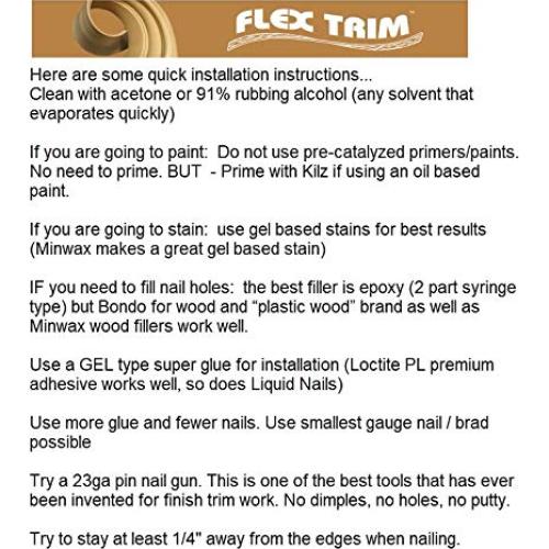 Moldaje Flexible FLEXTRIM #356 2.44m para Curvas y Paredes