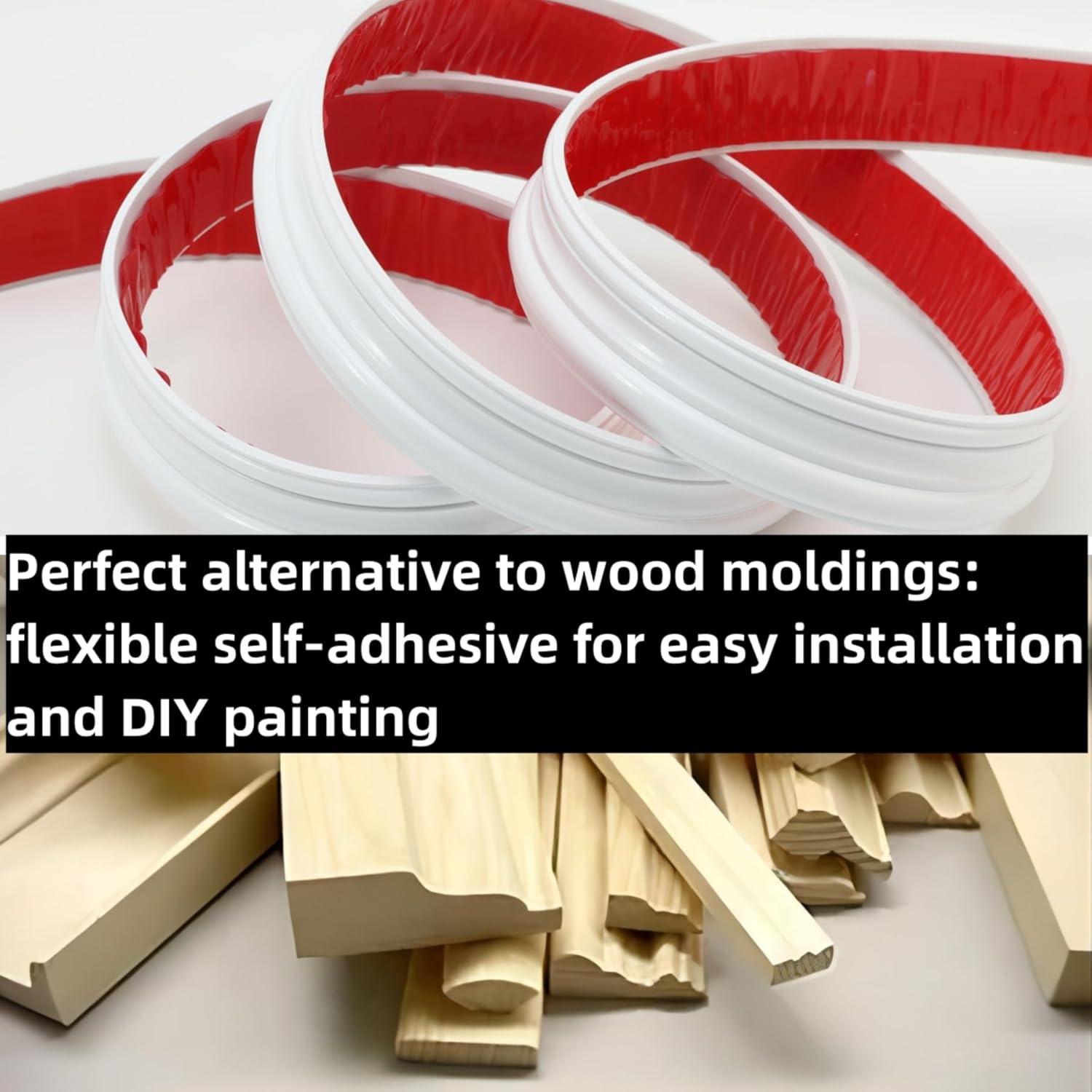 Moldura de Pared Autoadhesiva Taaizau 299.72 cm x 2.29 cm