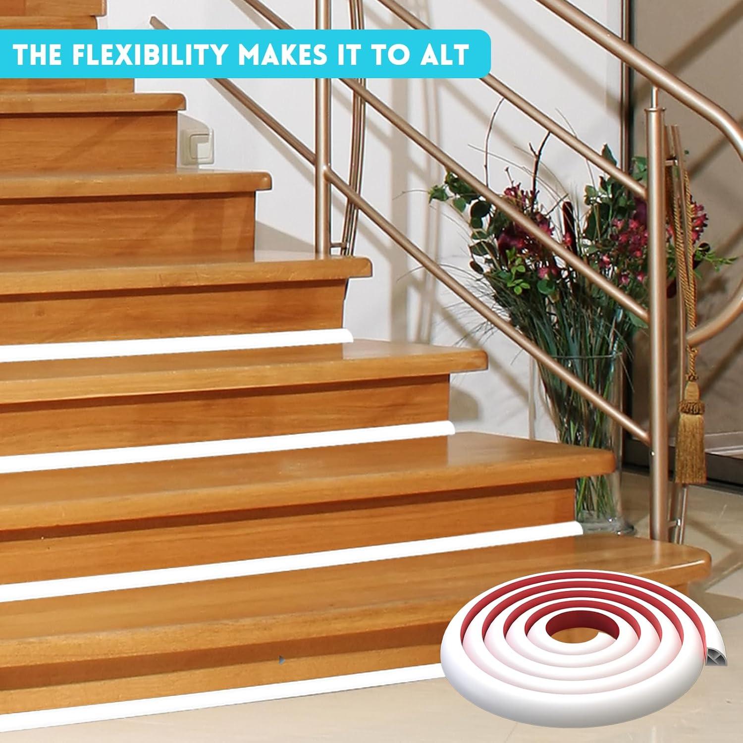 Moldura de esquina redonda autoadhesiva Floatlive 2.01m blanca