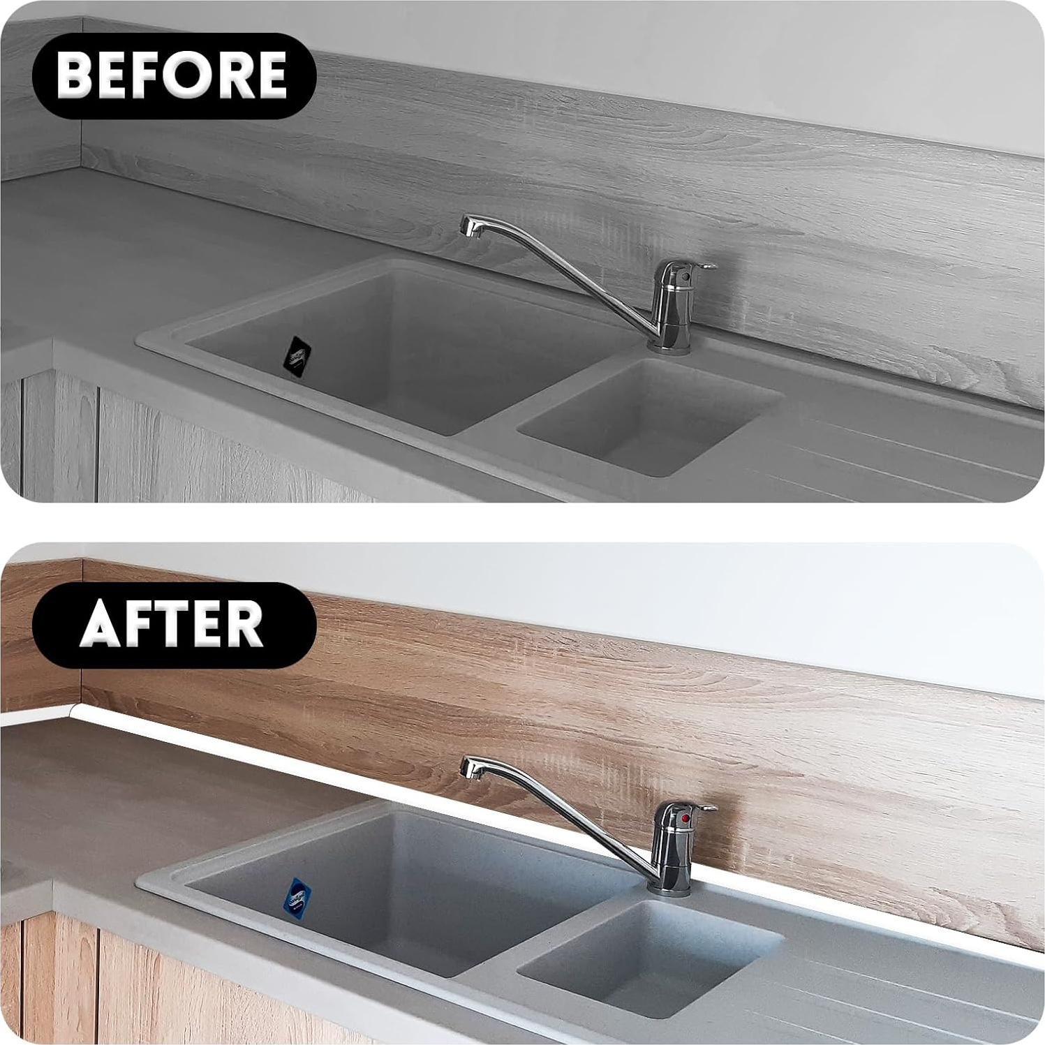 Moldura de esquina redonda autoadhesiva Floatlive 2.01m blanca