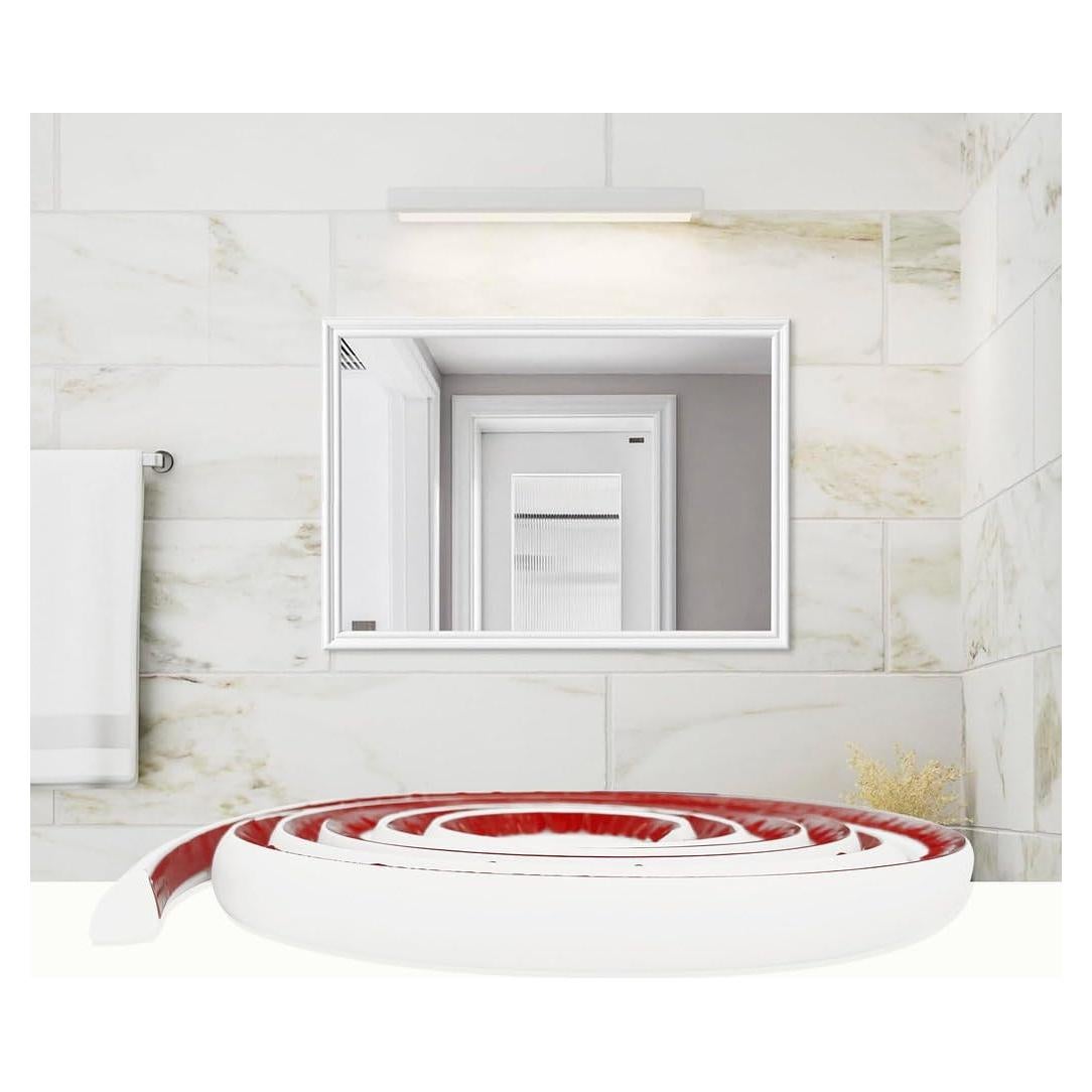 Moldura de Pared Flexible Autoadhesiva Pro Flex 4.88m Blanco