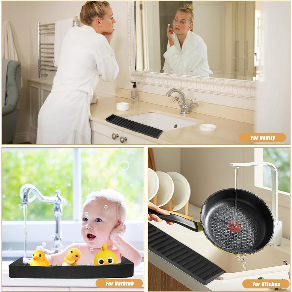 Protector de Borde de Fregadero Abnaok Silicona 5cm x 51cm