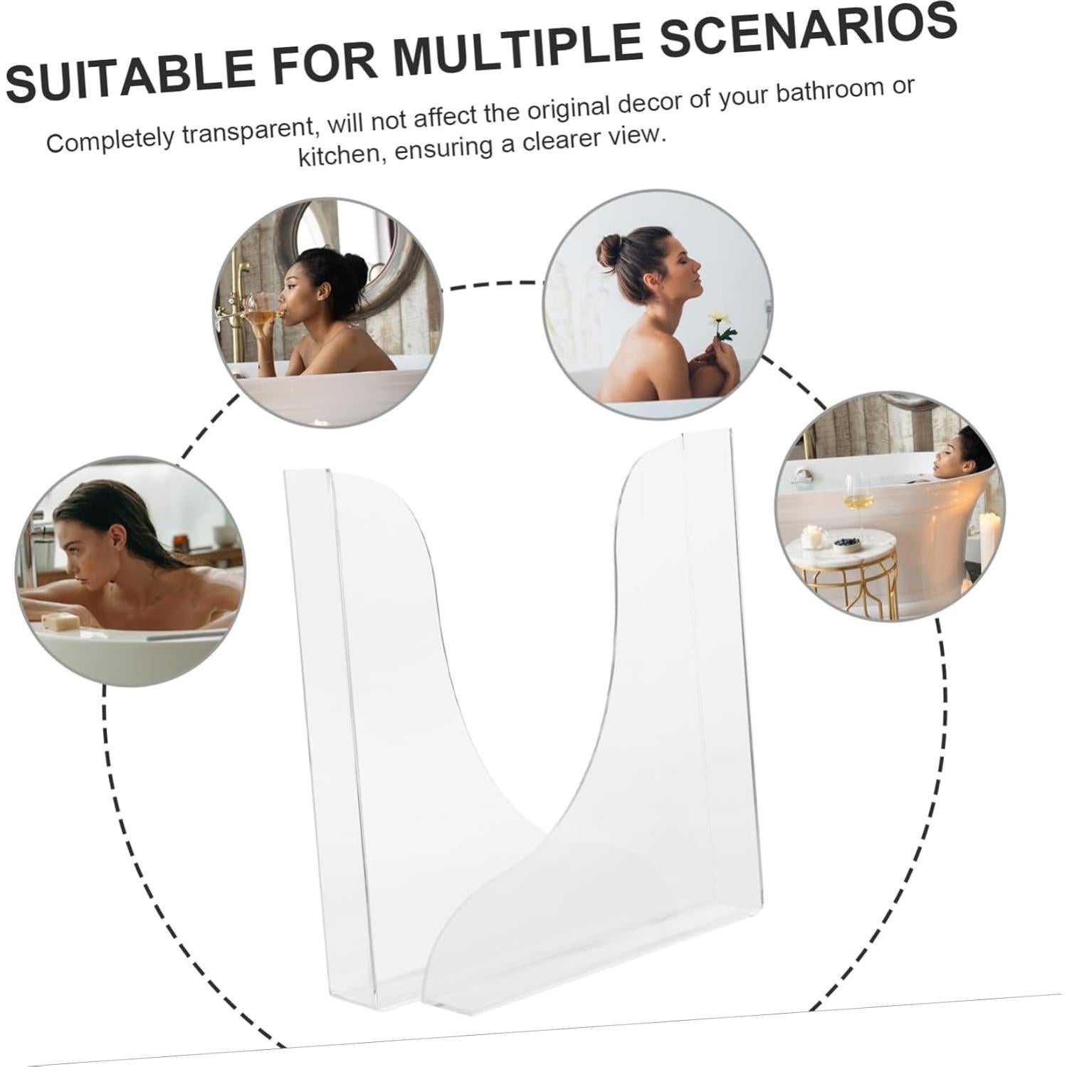 2 Protectores de Salpicaduras Acrílicos Transparentes para Baño