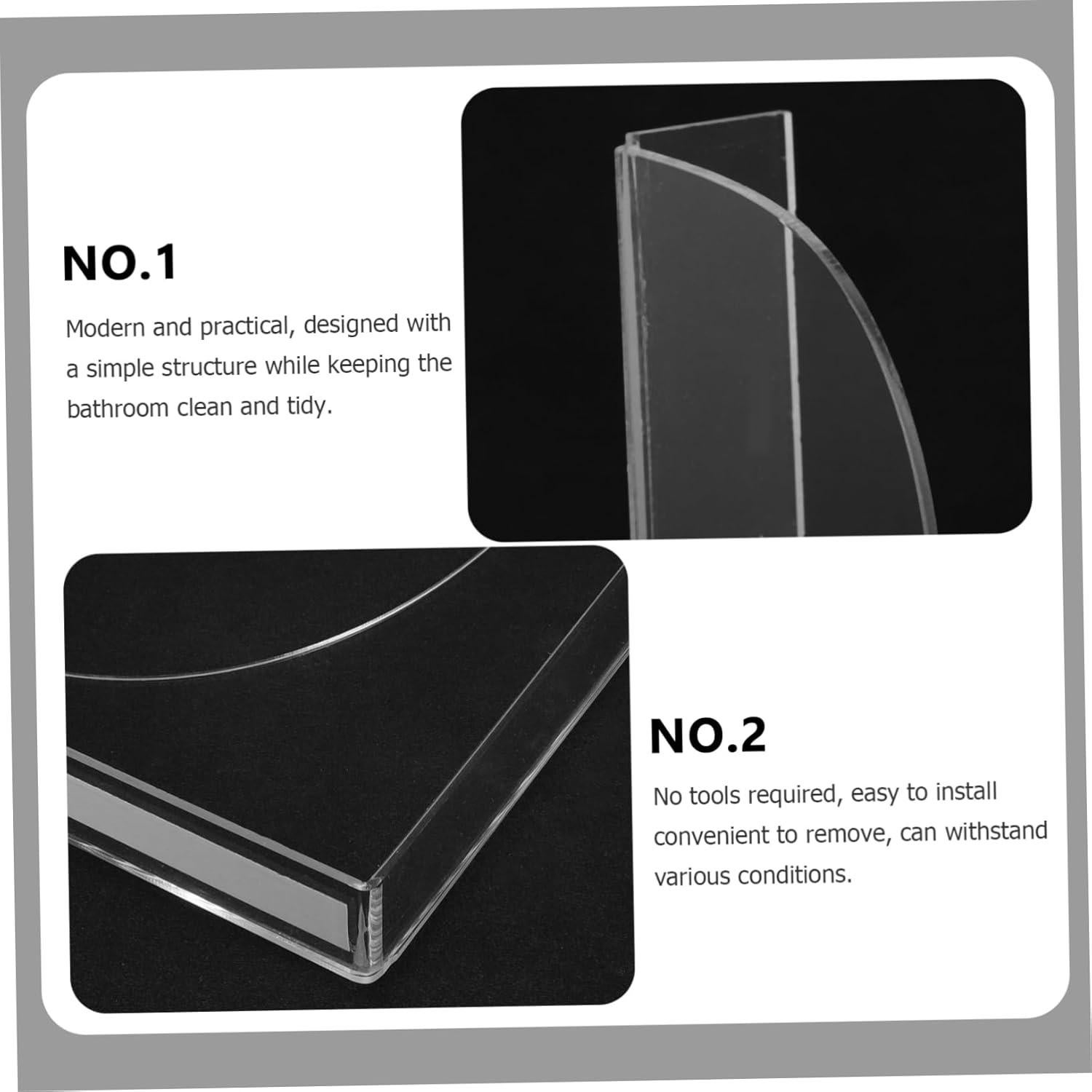 2 Protectores de Salpicaduras Acrílicos Transparentes para Baño