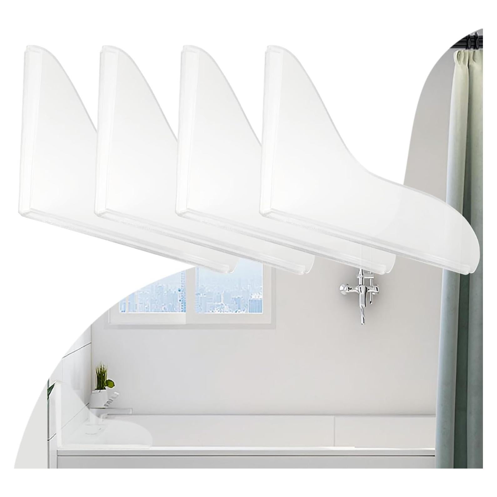 4 Protectores de Salpicaduras Acrílico SPNKMJUJ 19.8x18.3cm