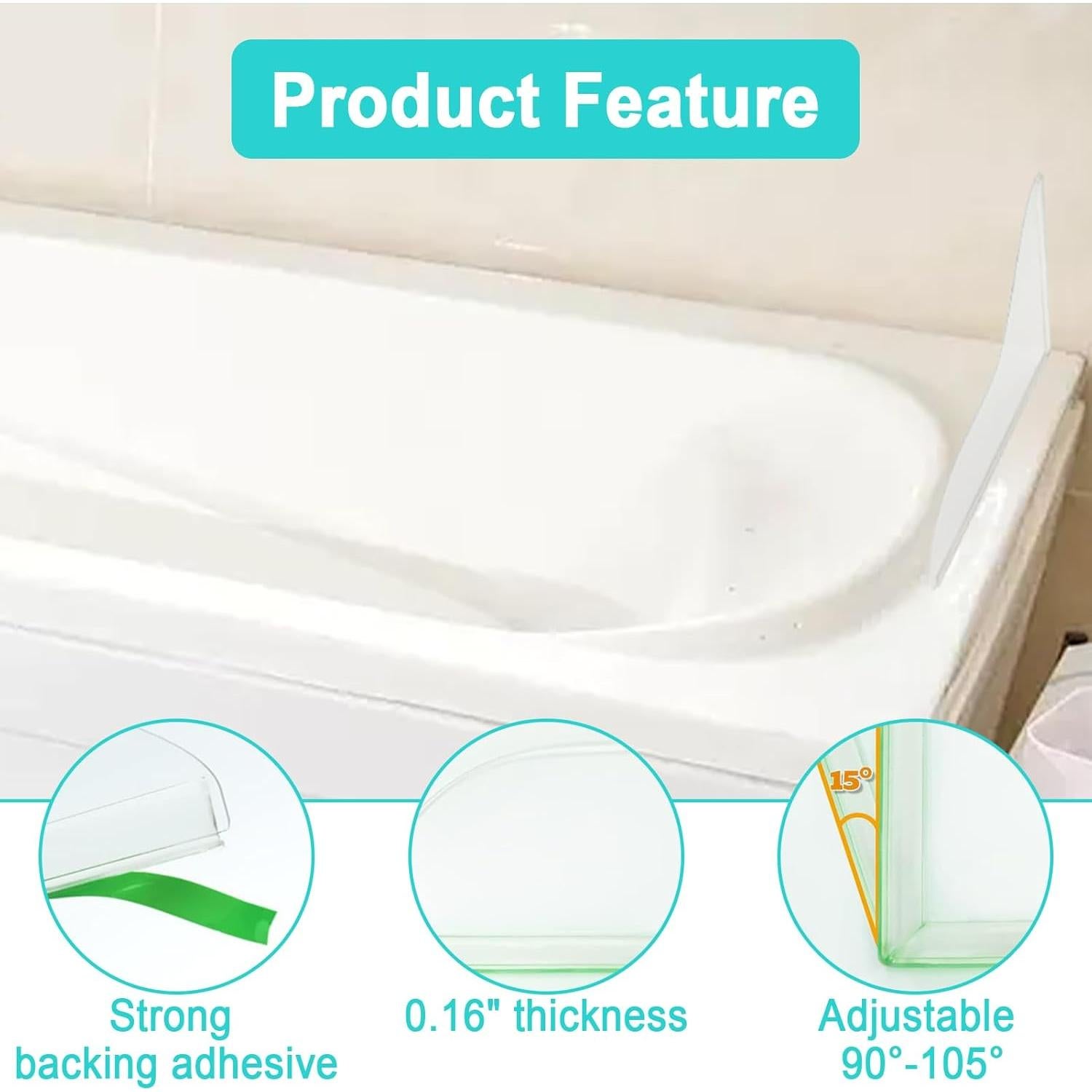 4 Protectores de Salpicaduras Acrílico SPNKMJUJ 19.8x18.3cm