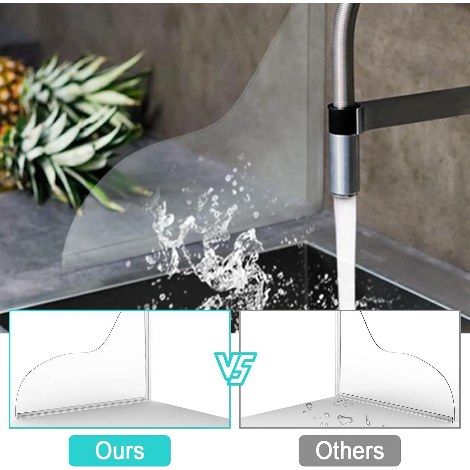 4 Protectores de Salpicaduras Acrílico SPNKMJUJ 19.8x18.3cm