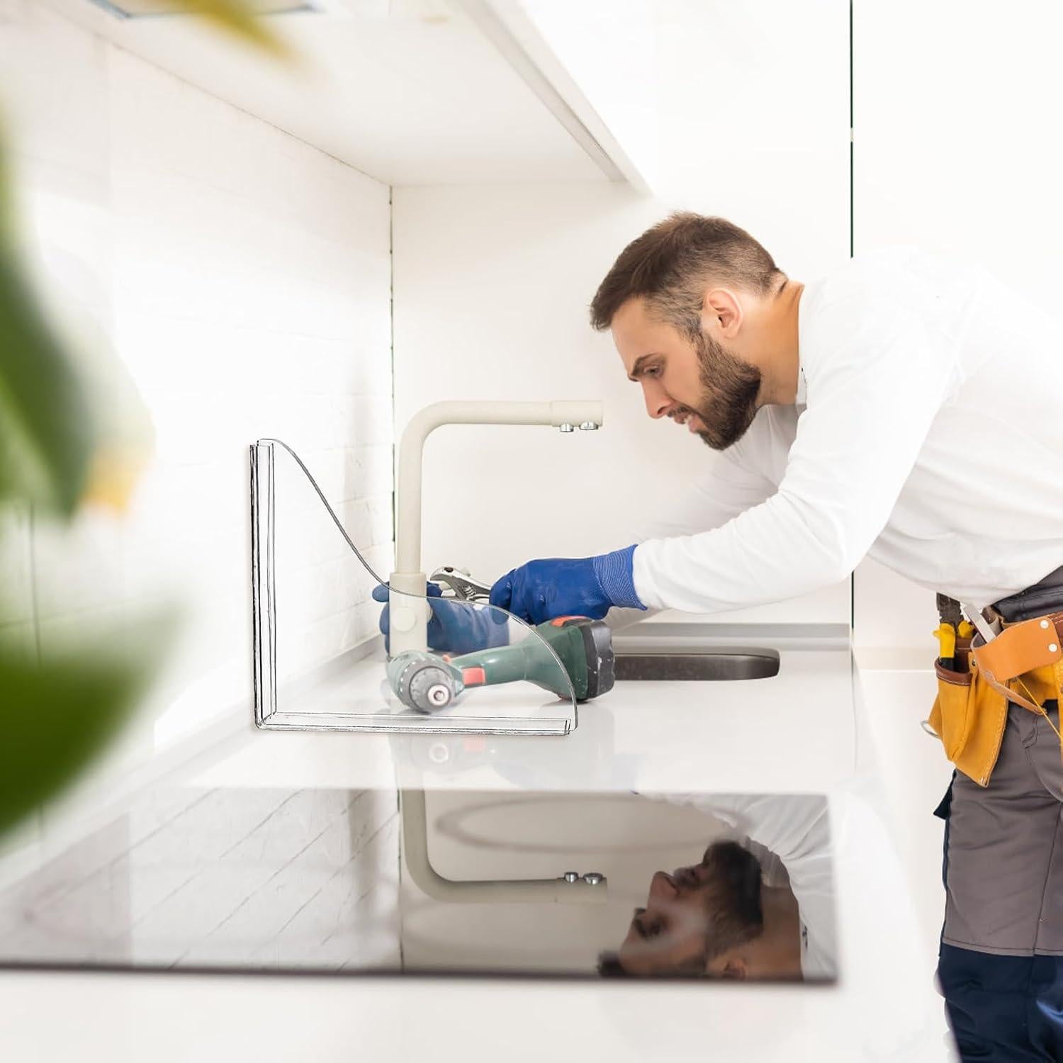 Paquete de 4 Protectores de Salpicaduras Eorbow para Bañera