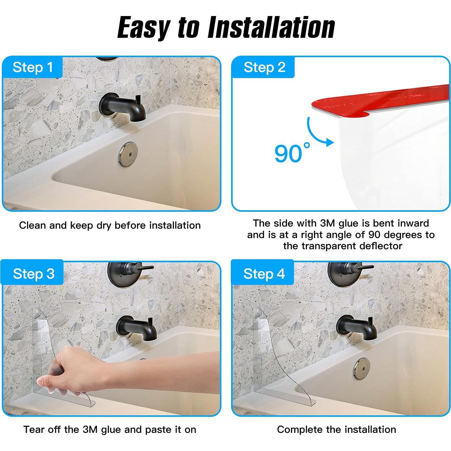 Protector de Salpicaduras de Ducha Tiga 2 Piezas 3M