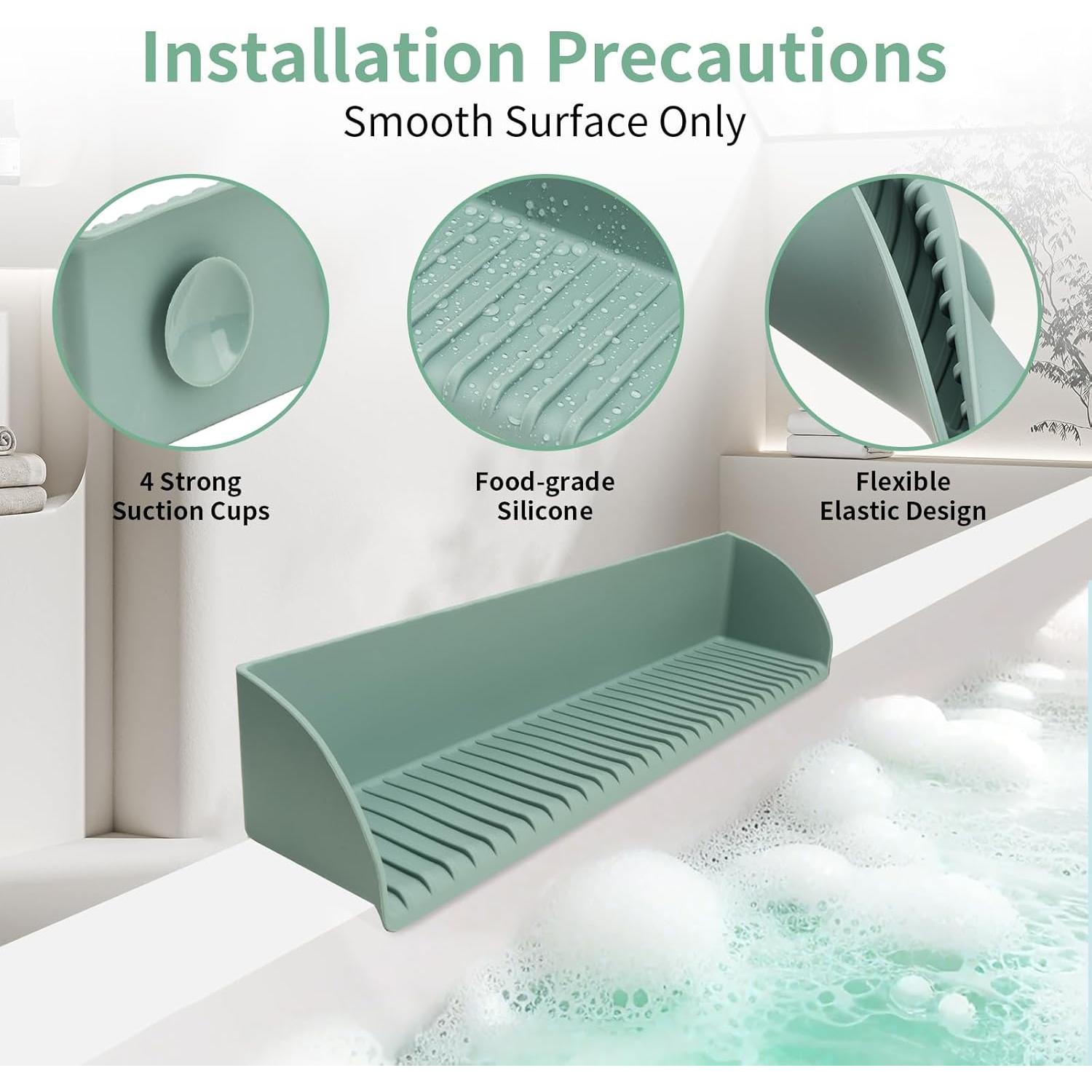 Protector de Salpicaduras de Silicona para Bañera BUQ Aqua