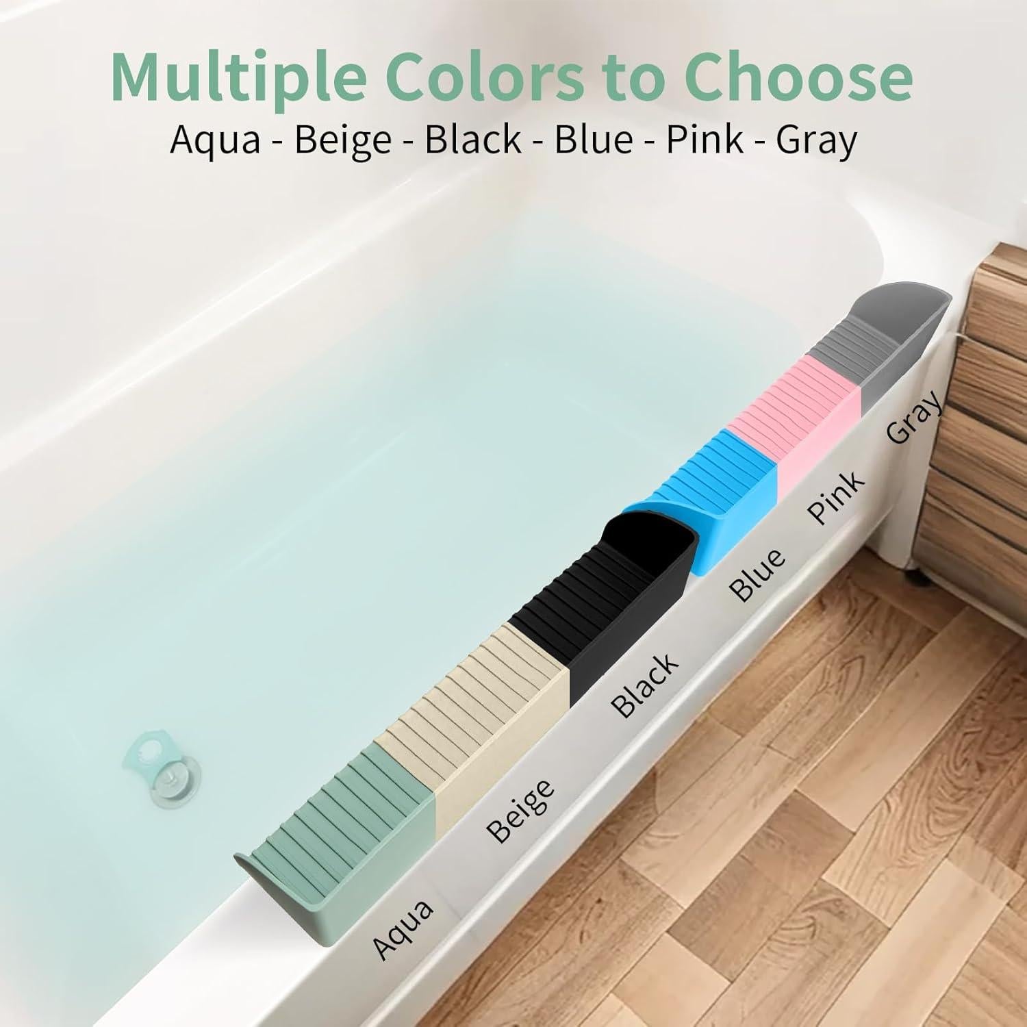 Protector de Salpicaduras de Silicona para Bañera BUQ Aqua