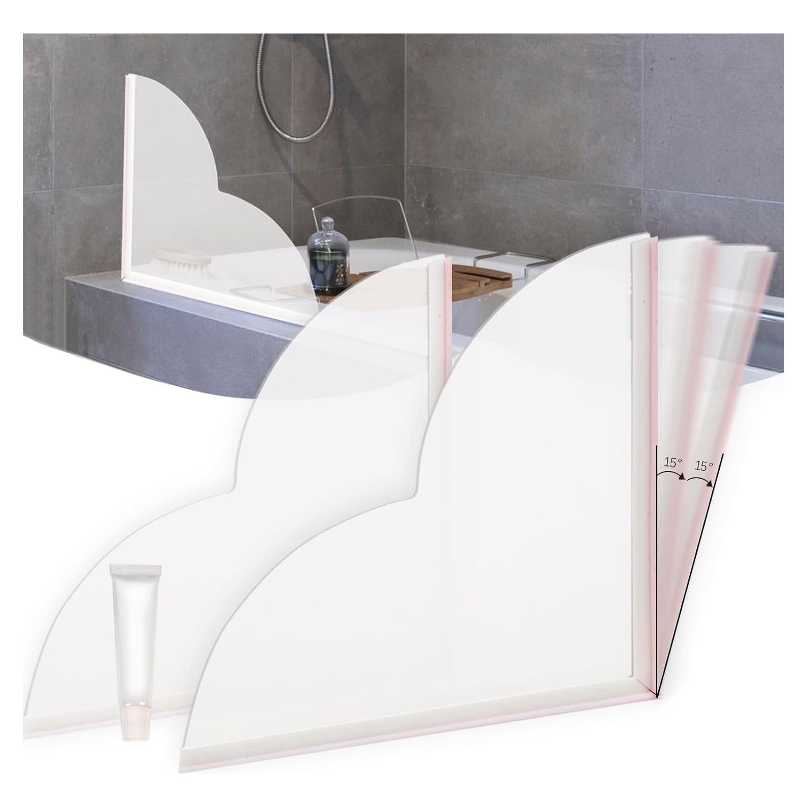 Protector de Salpicaduras para Ducha ChezMax - 2 Pcs Acrílico