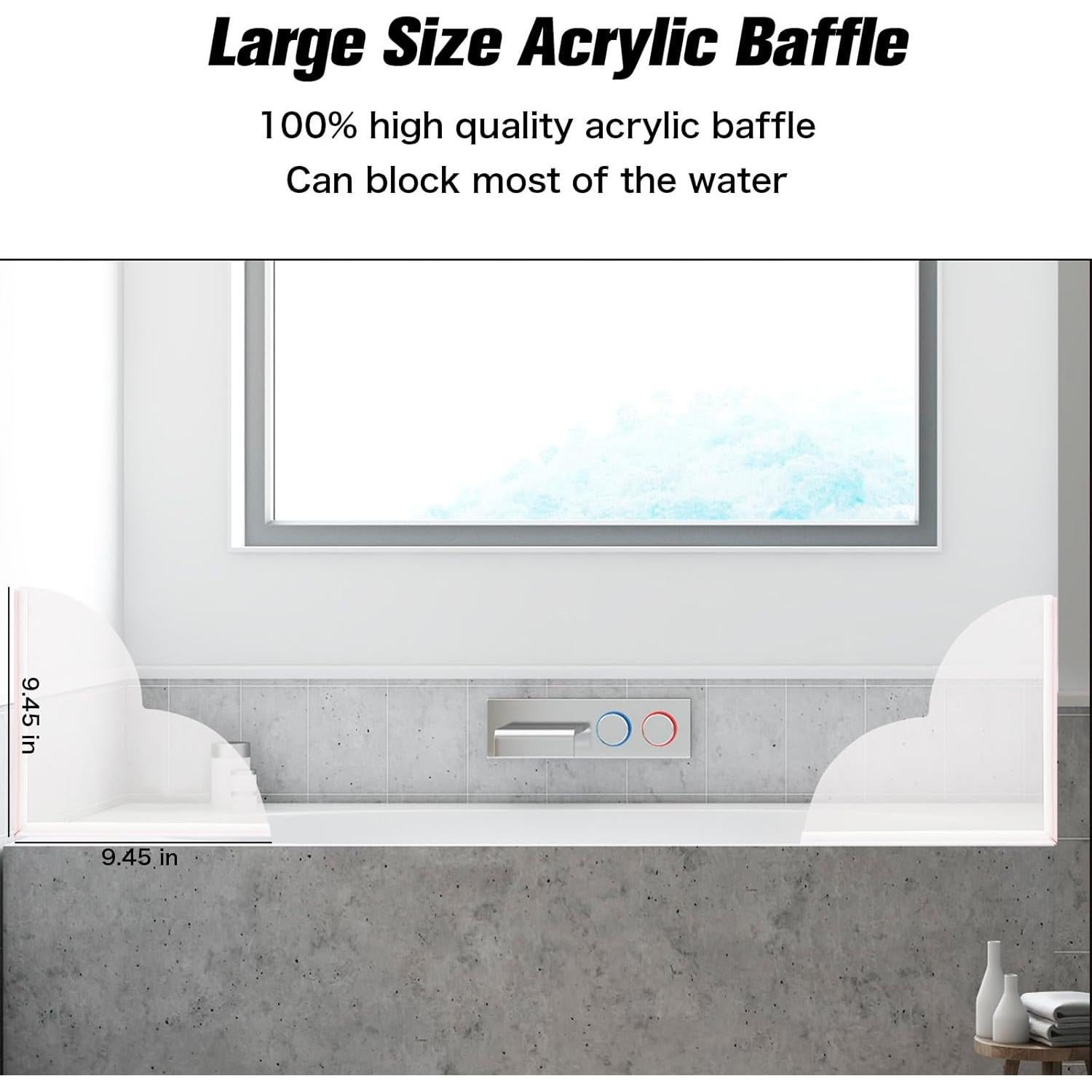 Protector de Salpicaduras para Ducha ChezMax - 2 Pcs Acrílico