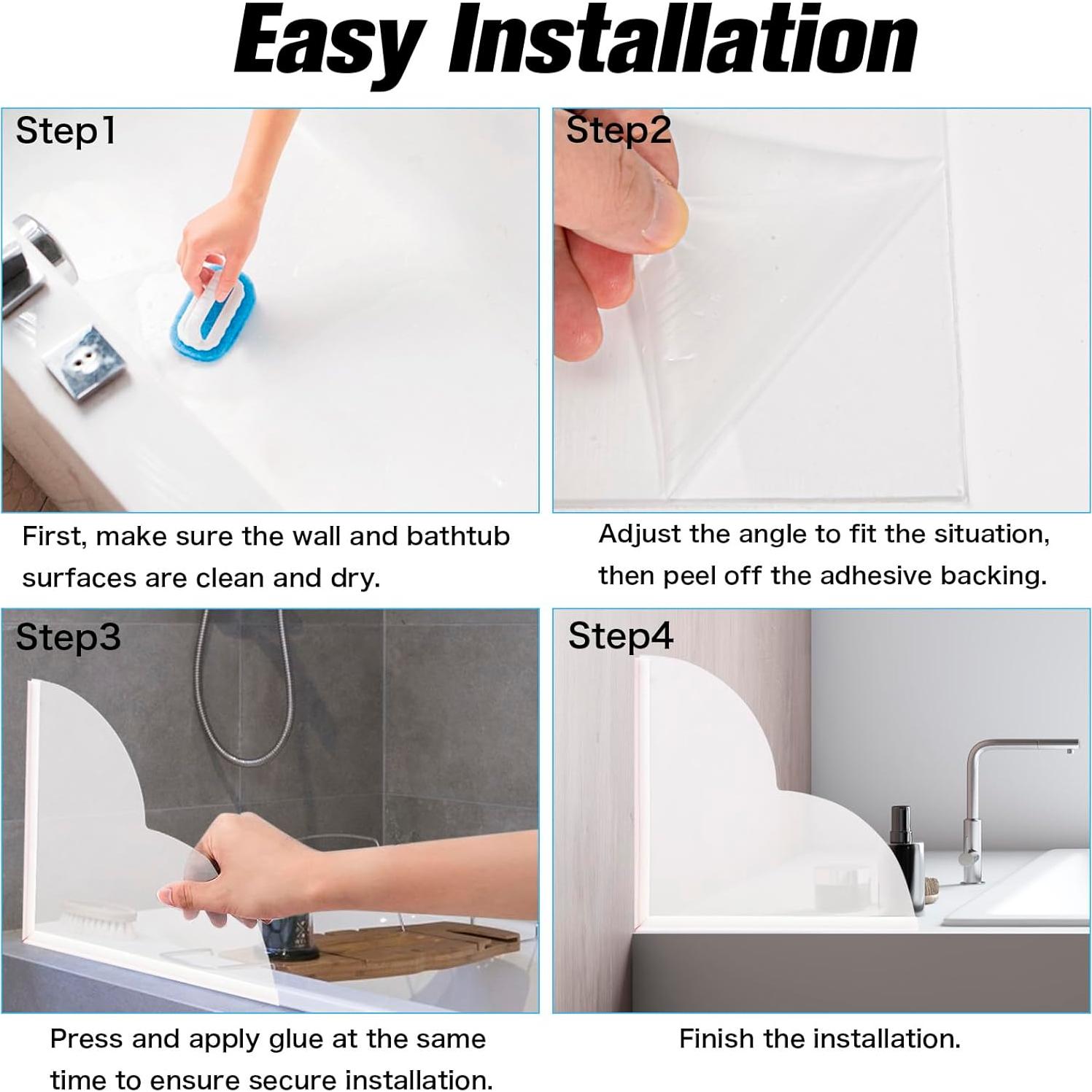 Protector de Salpicaduras para Ducha ChezMax - 2 Pcs Acrílico