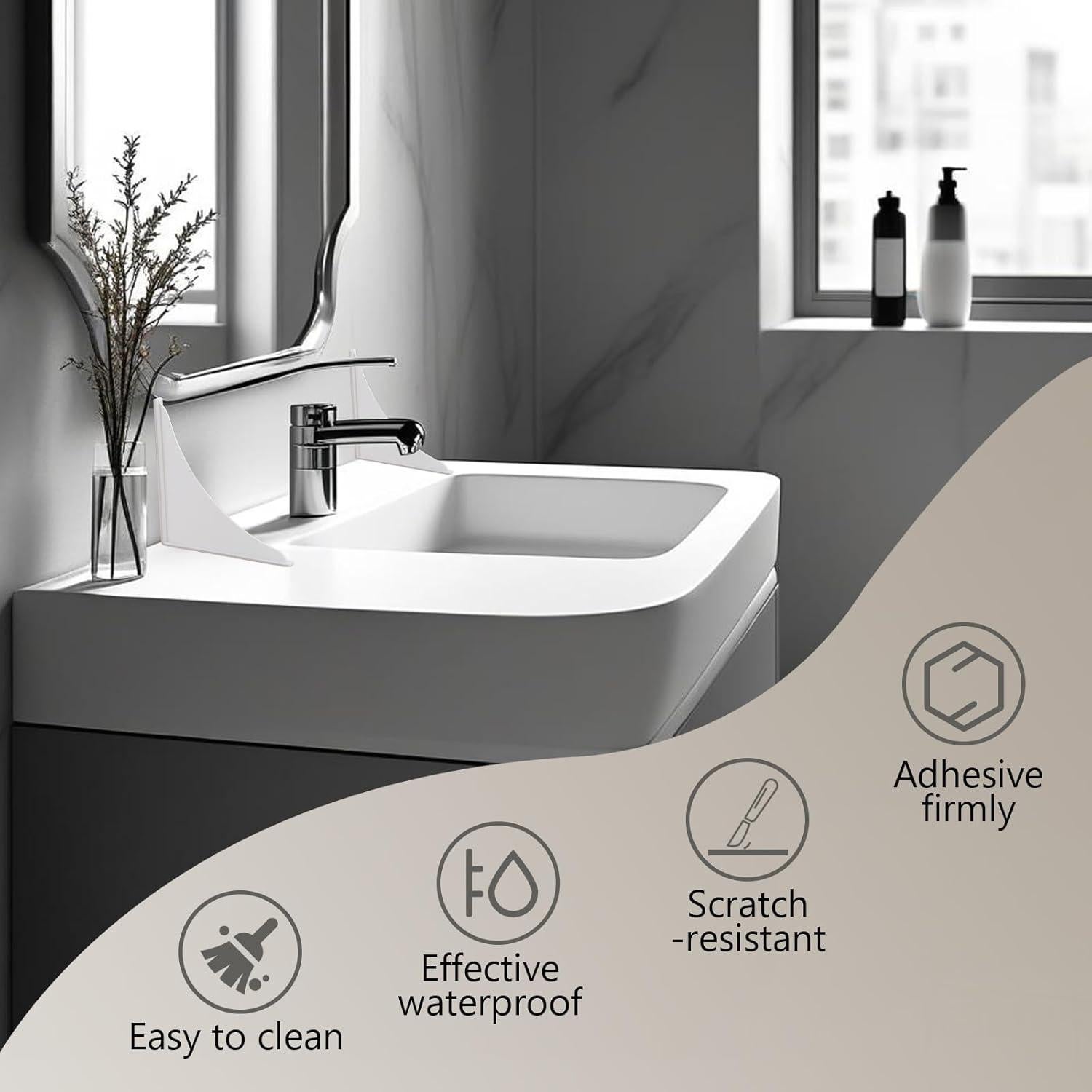 Paquete de 2 Protectores de Salpicaduras de Agua ZephyrJazz 23.5x23.5 cm