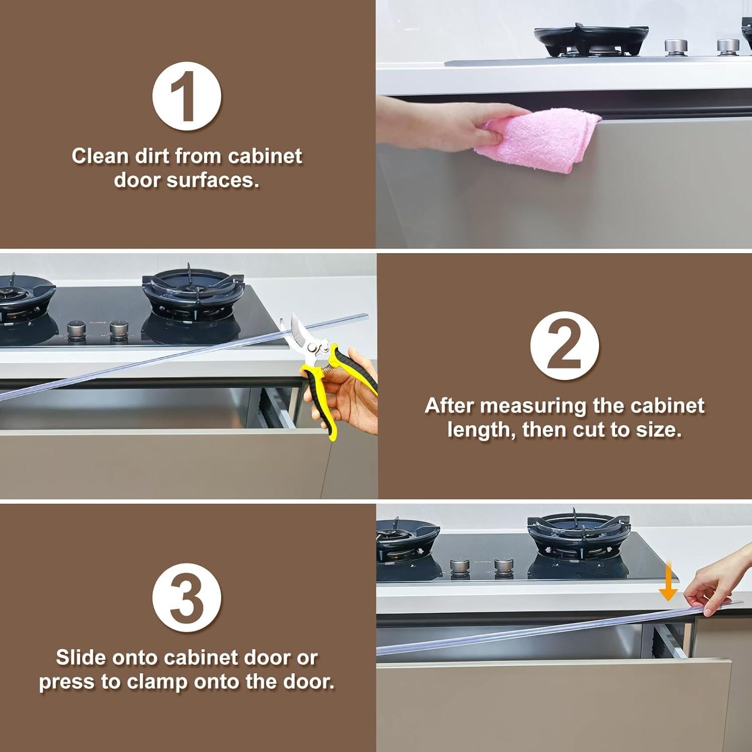 10 Protectores de Borde de Gabinete 45.7cm x 1.9cm CHolic